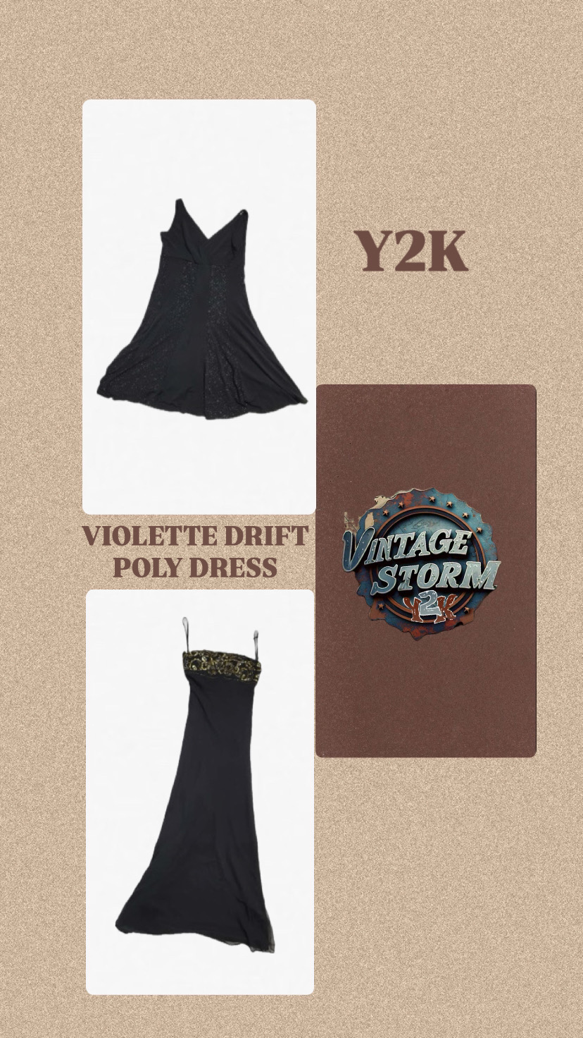 Y2k Violette Drift Poly Dress