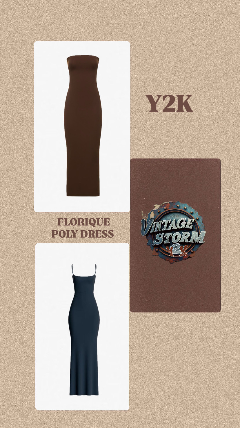Y2k Florique Poly Kleid