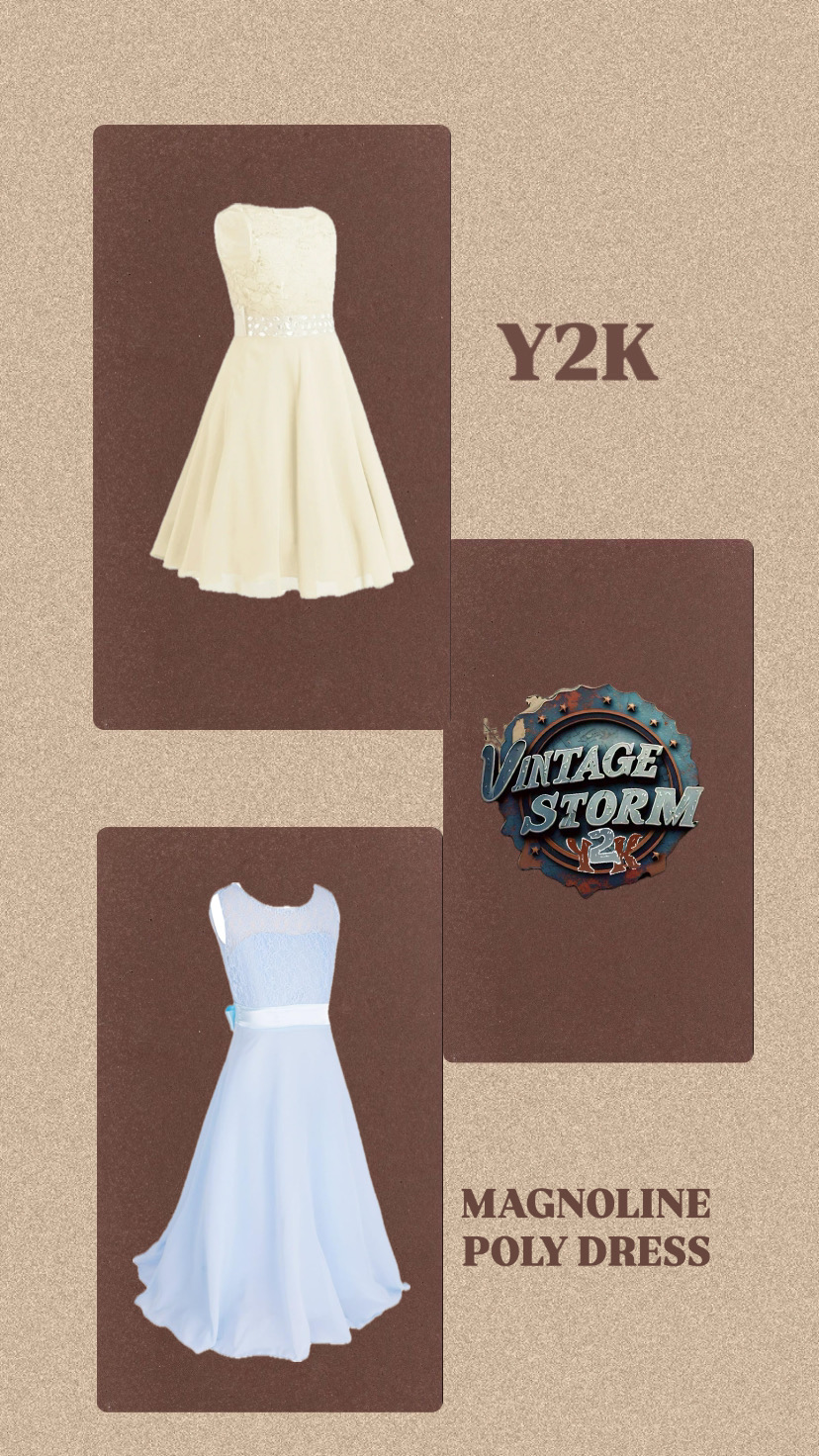 Y2k Magnoline Poly Kleid