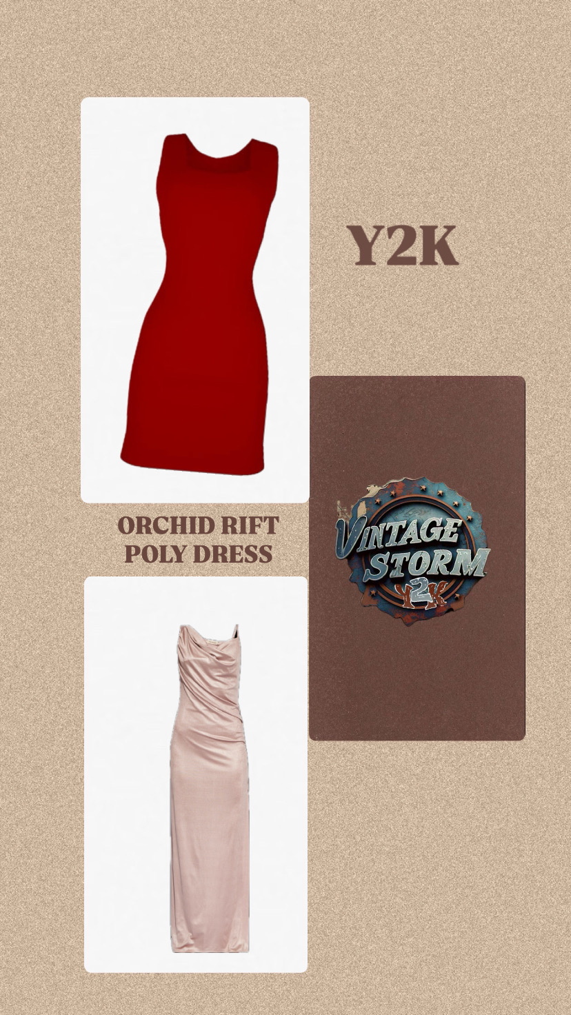 Y2k Orchid Rift Poly Dress