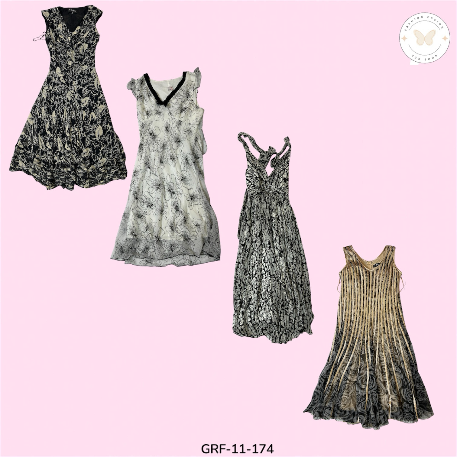 Flora Polyester Dress – Soft Flow & Feminine Fit (GRF-11-174)