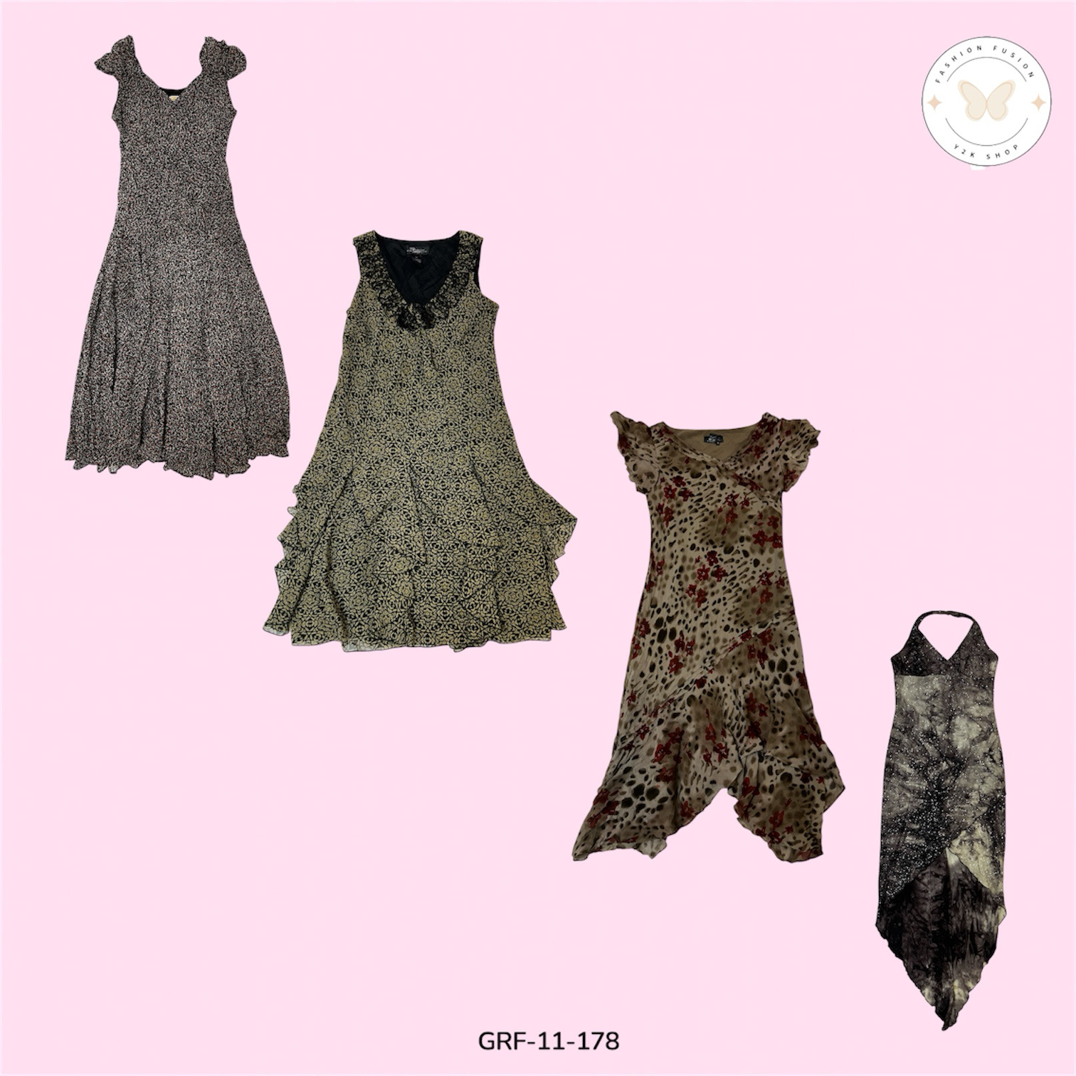 Elegant Brown Poly Dress – Comfortable, Everyday Chic (GRF-11-178)