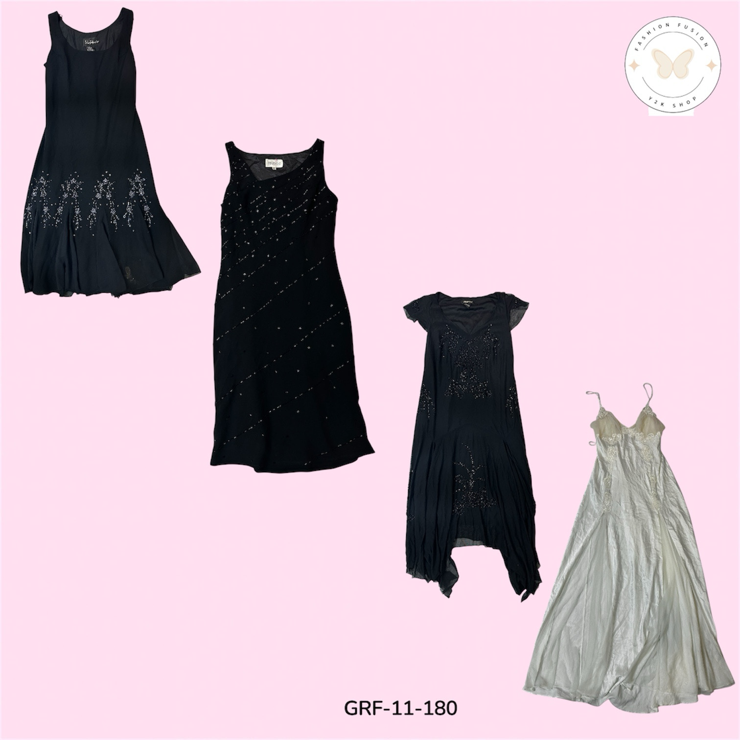 Black Poly Dress – Elegant & Comfortable Fit (GRF-11-180)