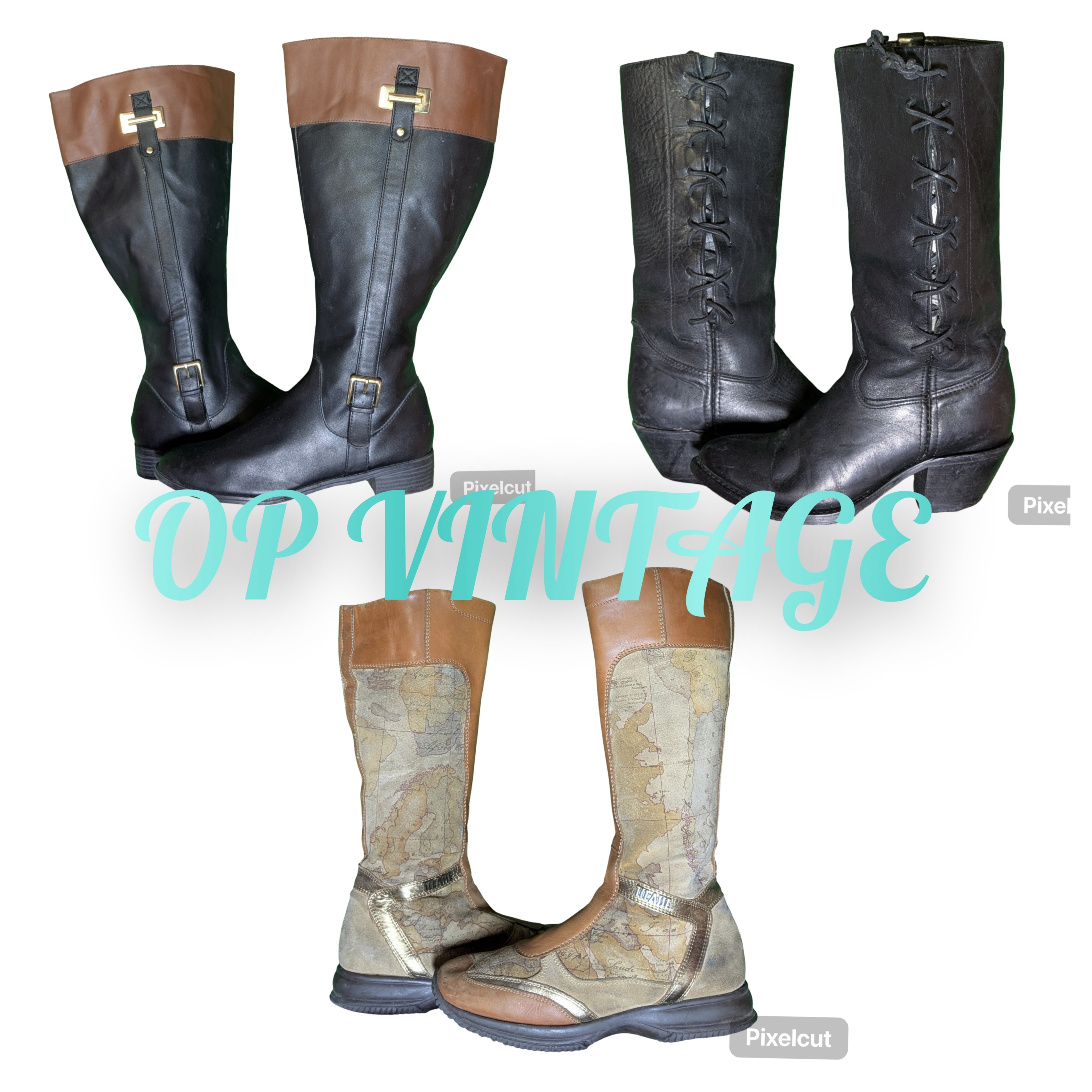 Op vintage 0089 ウィメンズ タル ブーツ