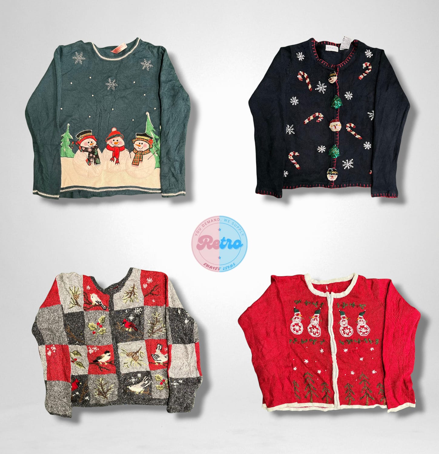 Maximalist Retro Holiday Sweaters (E)