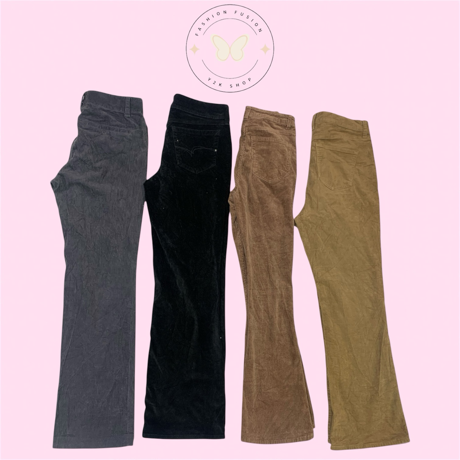 Low rise/Midrise corduroy flare pants
