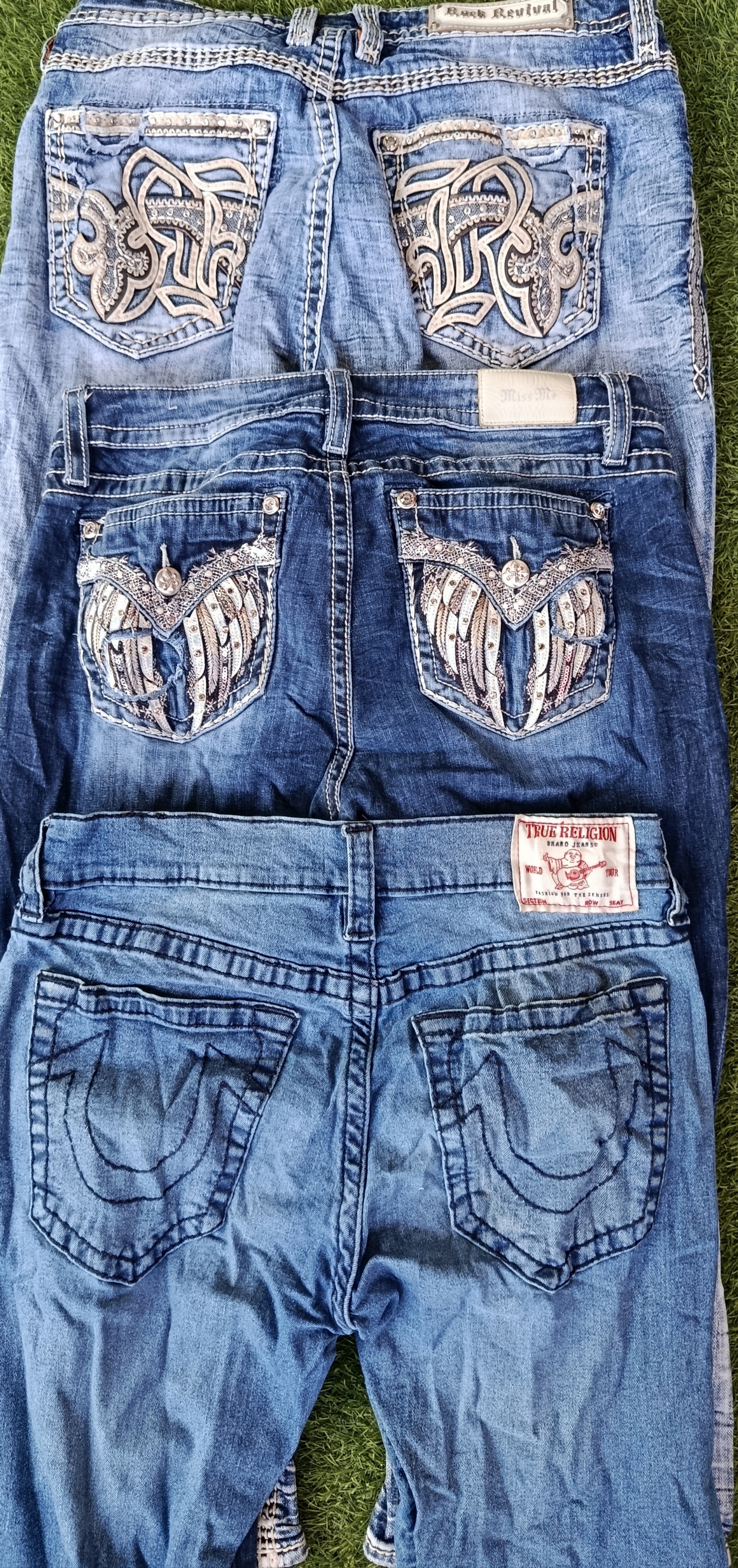 MM/RR/TR Jeans évasés/coupe boot 7Pcs (3219)