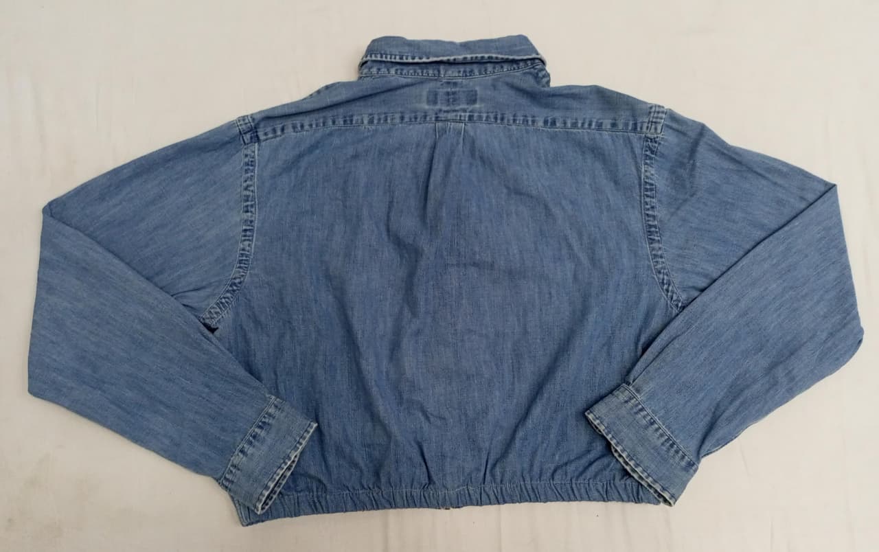 CR884 Upcycled Mixed Branded Crop Shirt