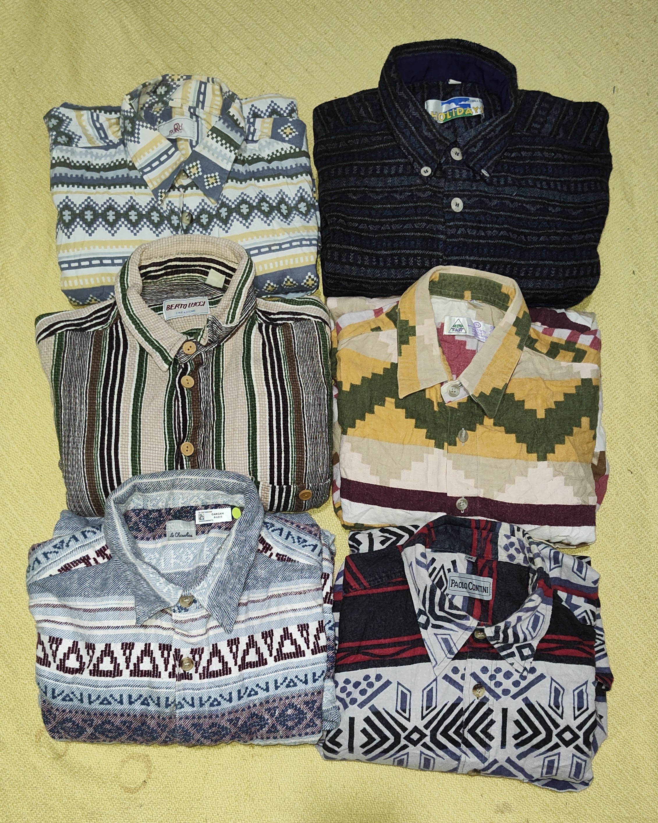 Crazy pattern flannel shirt