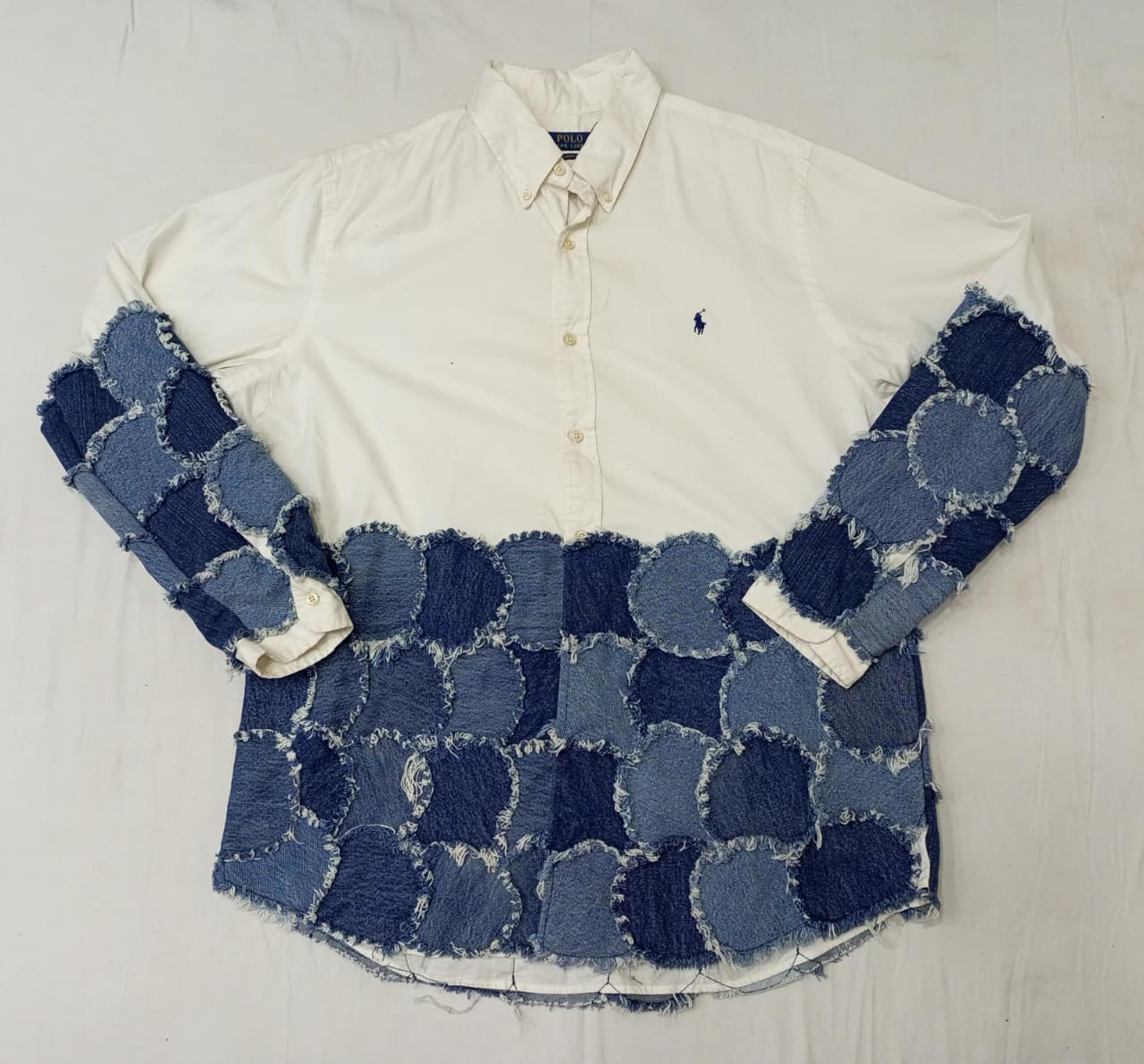 CR889 Upcycled “Denim Reverie” Patchwork Shirt