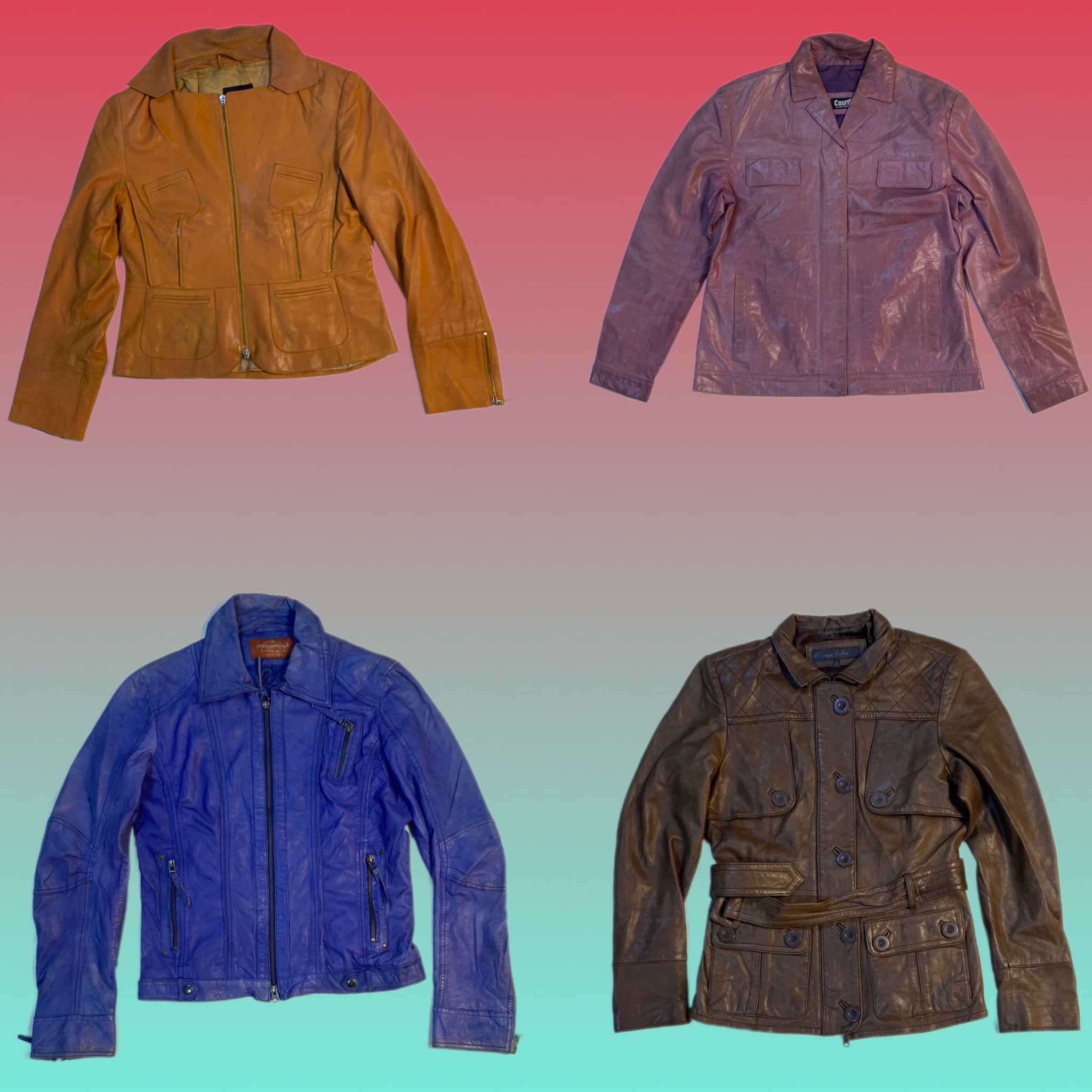 Y2K Old vibe Leather jacket (TS1593)