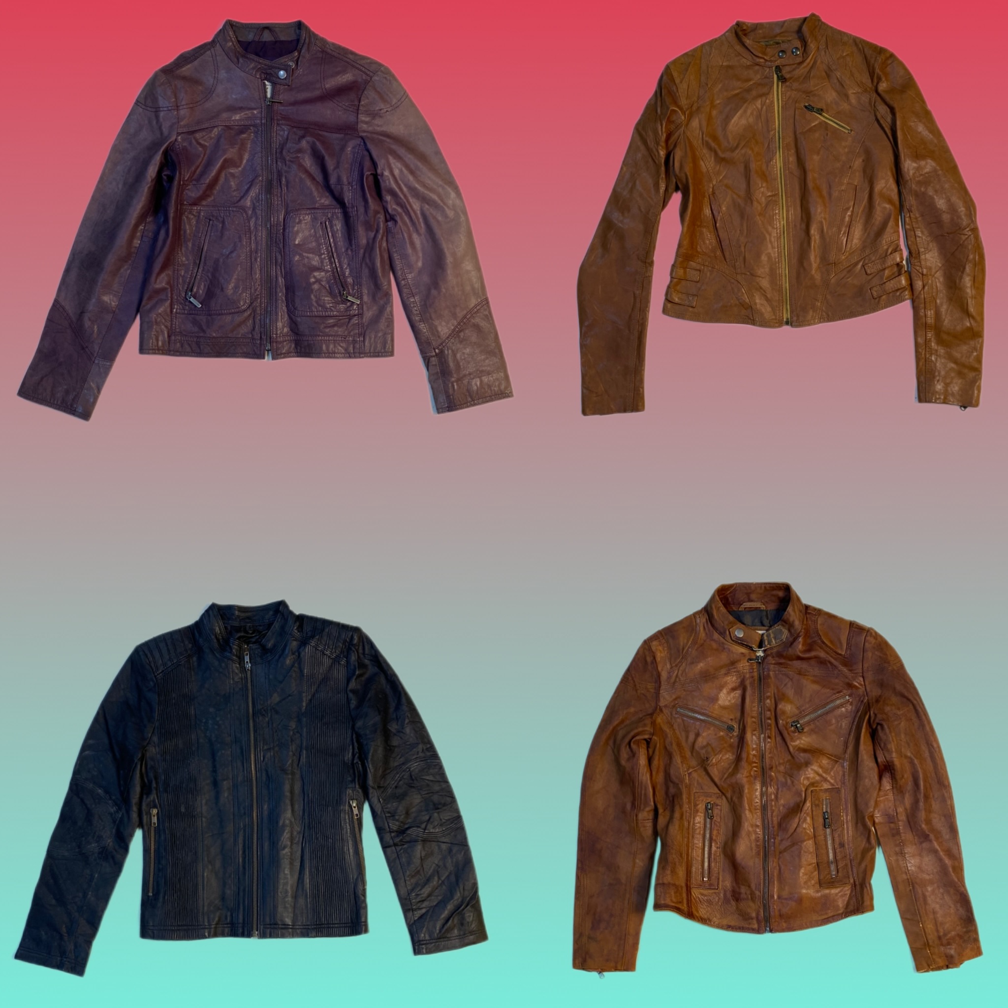 Y2K 90’s vibe leather jacket (TS-1598)