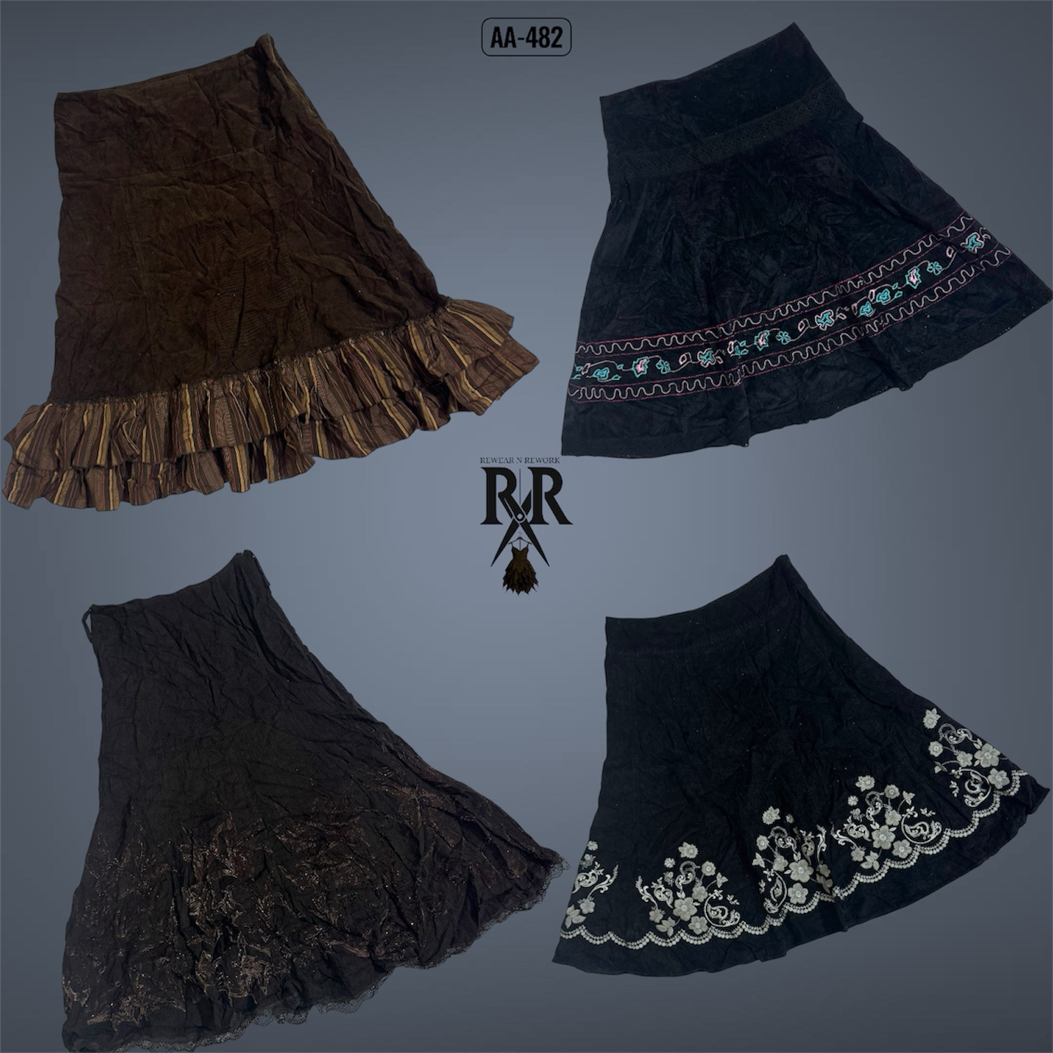 Y2K Unique Corduroy Skirts (AA-482)