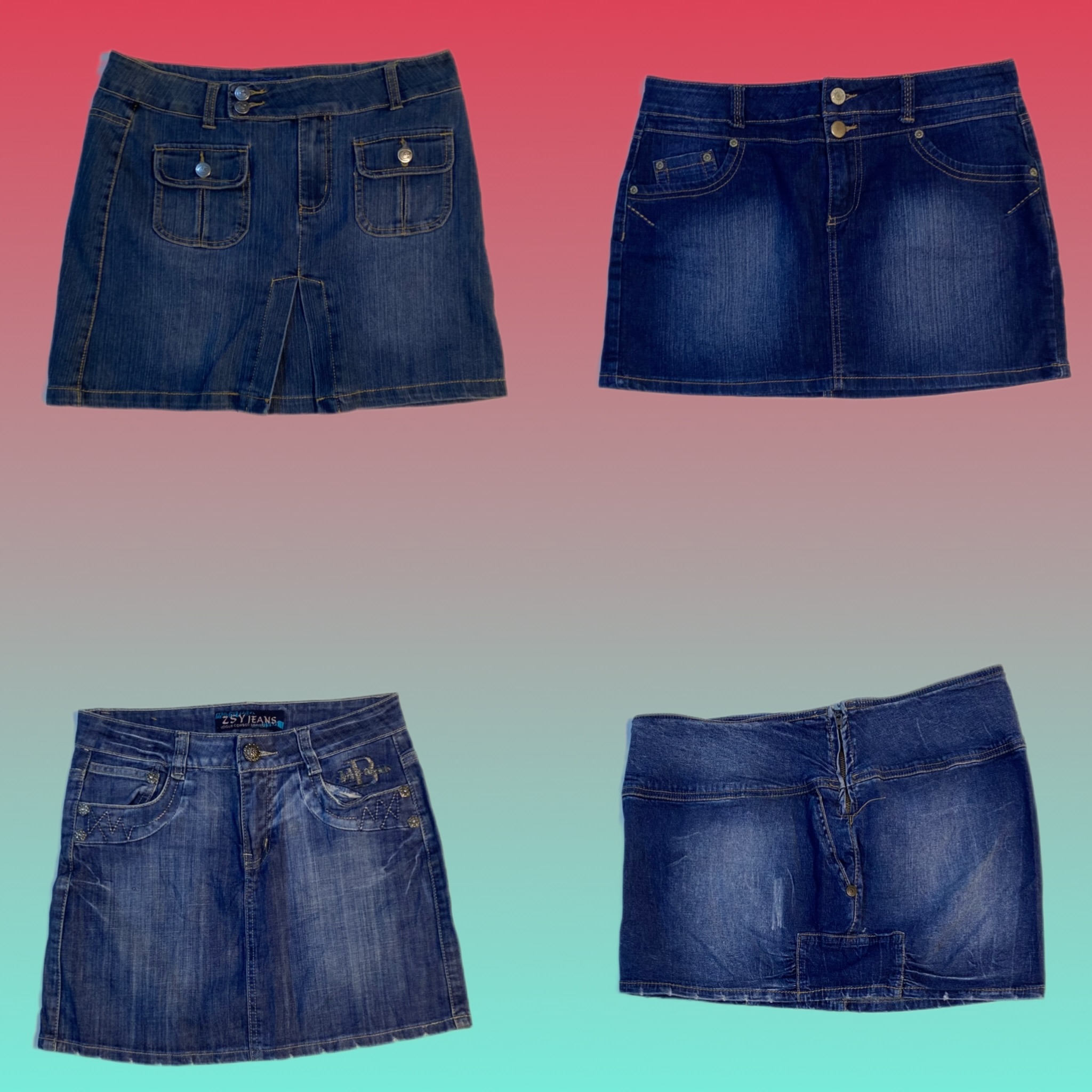 Y2K Denim mini skirts (TS-1600)
