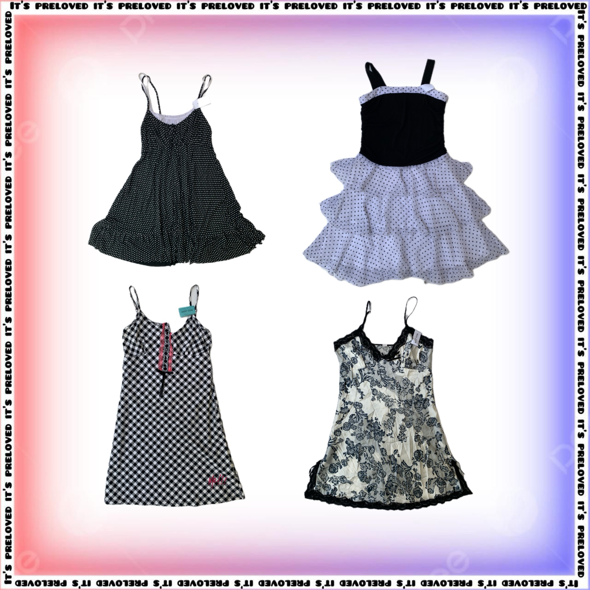 Monochrome Doll - Black & White Mini Dresses Mix SRK (SS-1653)