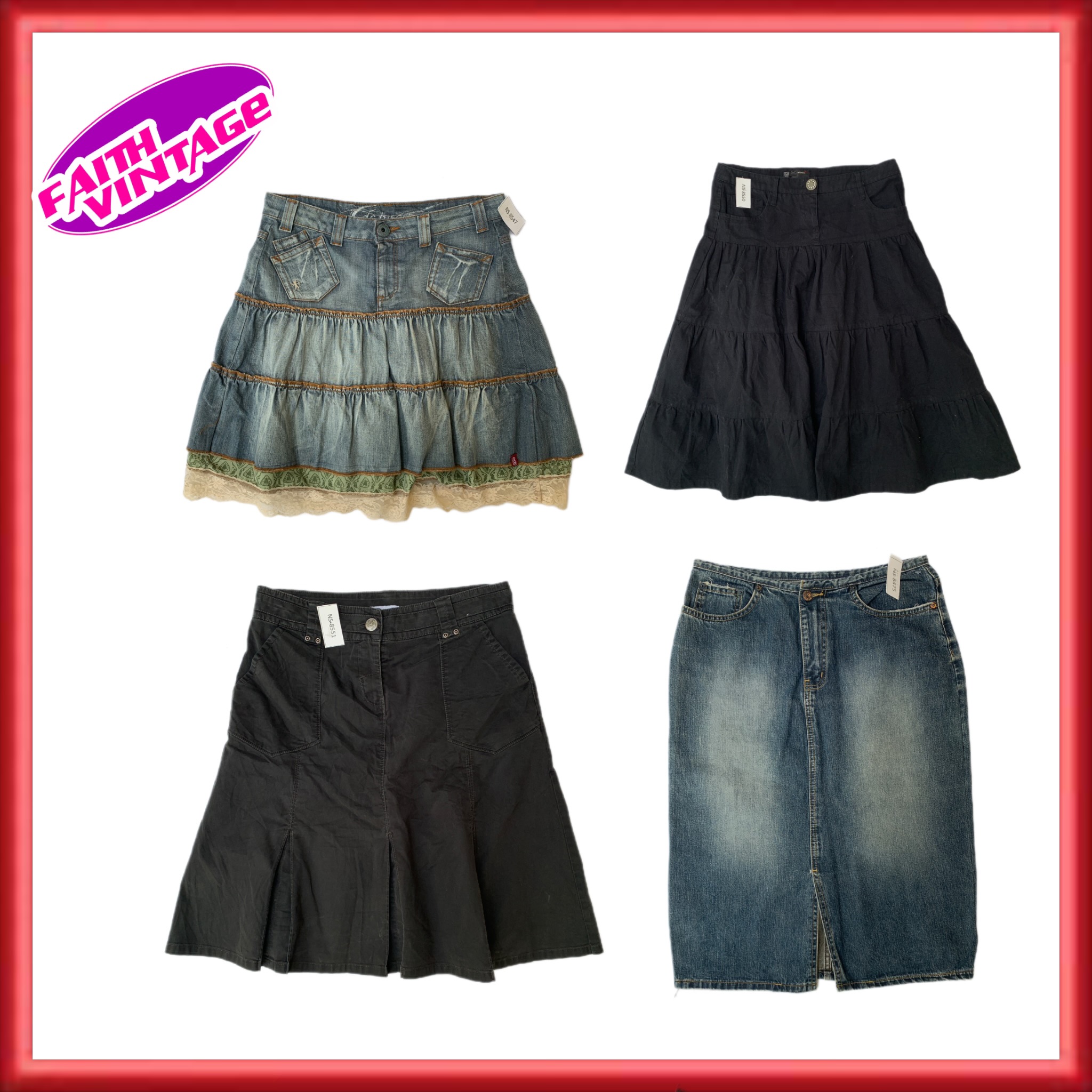 Grunge and Denim Skirt mix (FV-136)