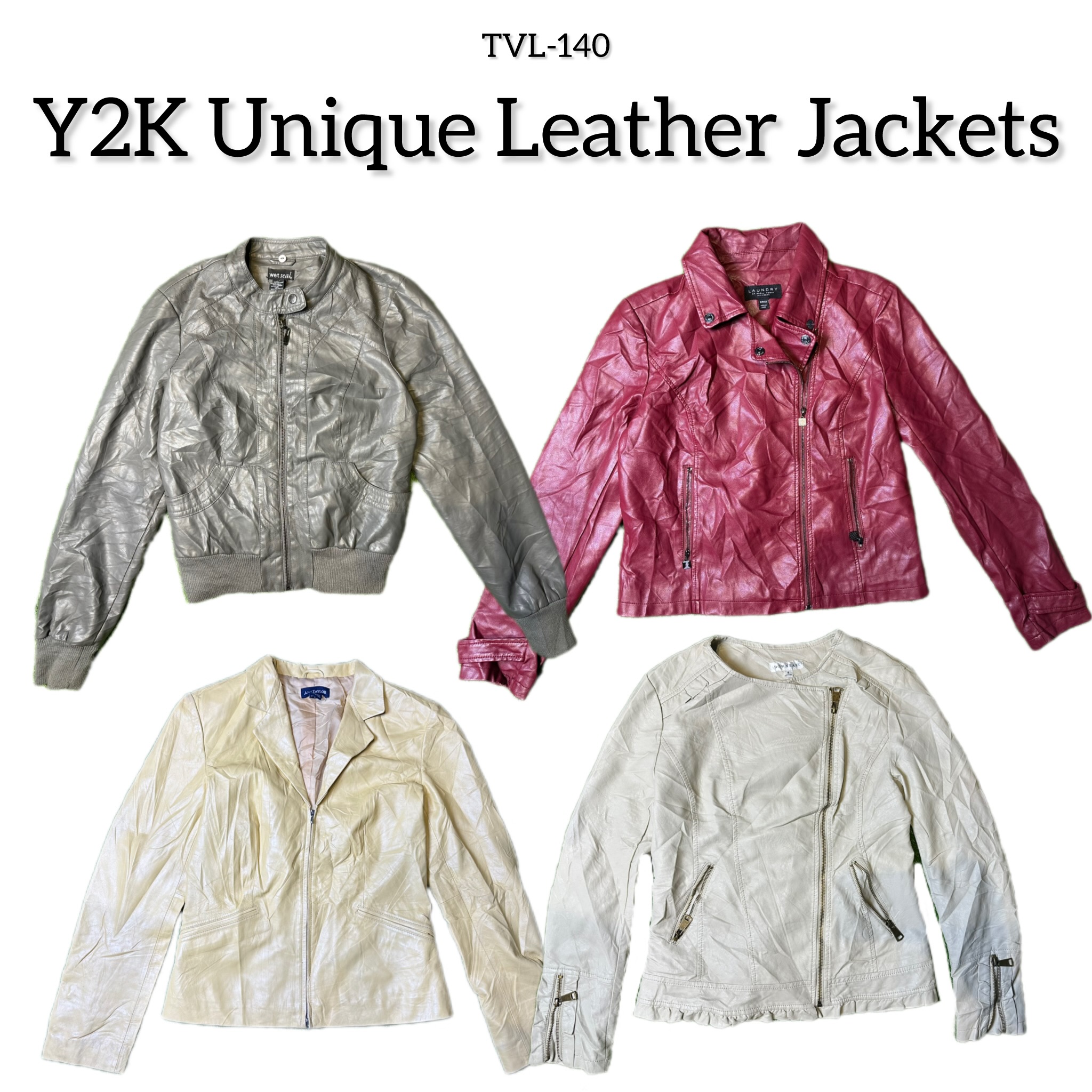 Y2K Unique Zipup Leather Jackets (TVL-140)