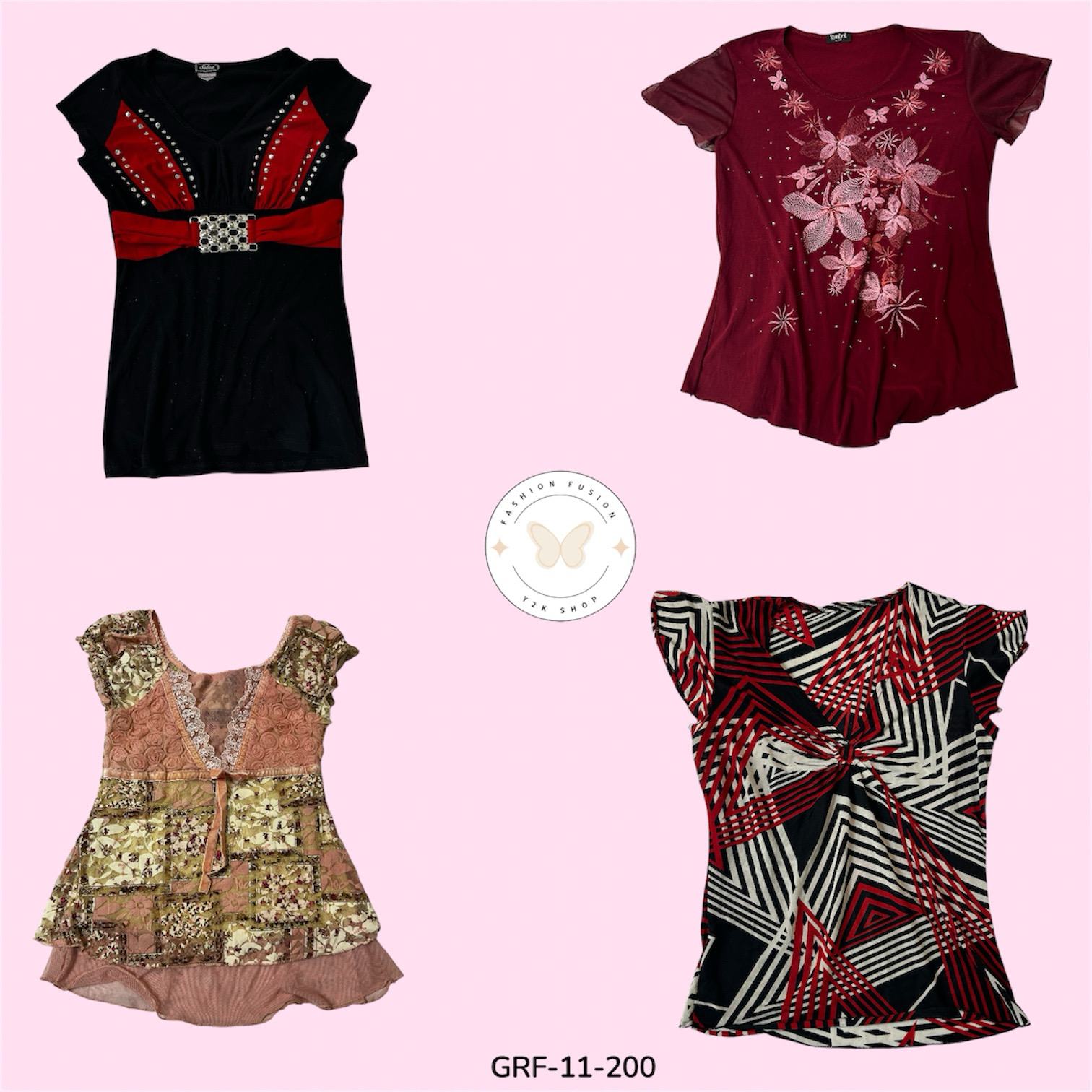 Classic Everyday Short Sleeve Blouse  (GRF-11-200)