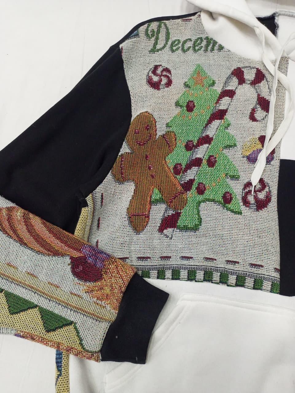 CR895 Upcycled Tapestry Patch Hoodies