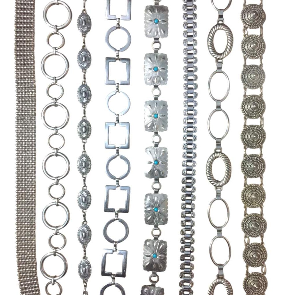 Ceinture en chaîne argentée Y2K