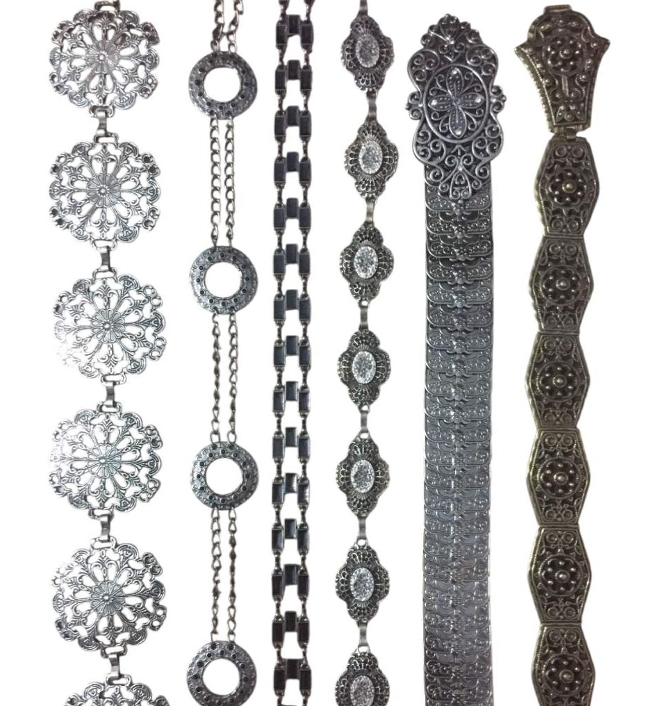 Ceinture à chaîne noire Y2K