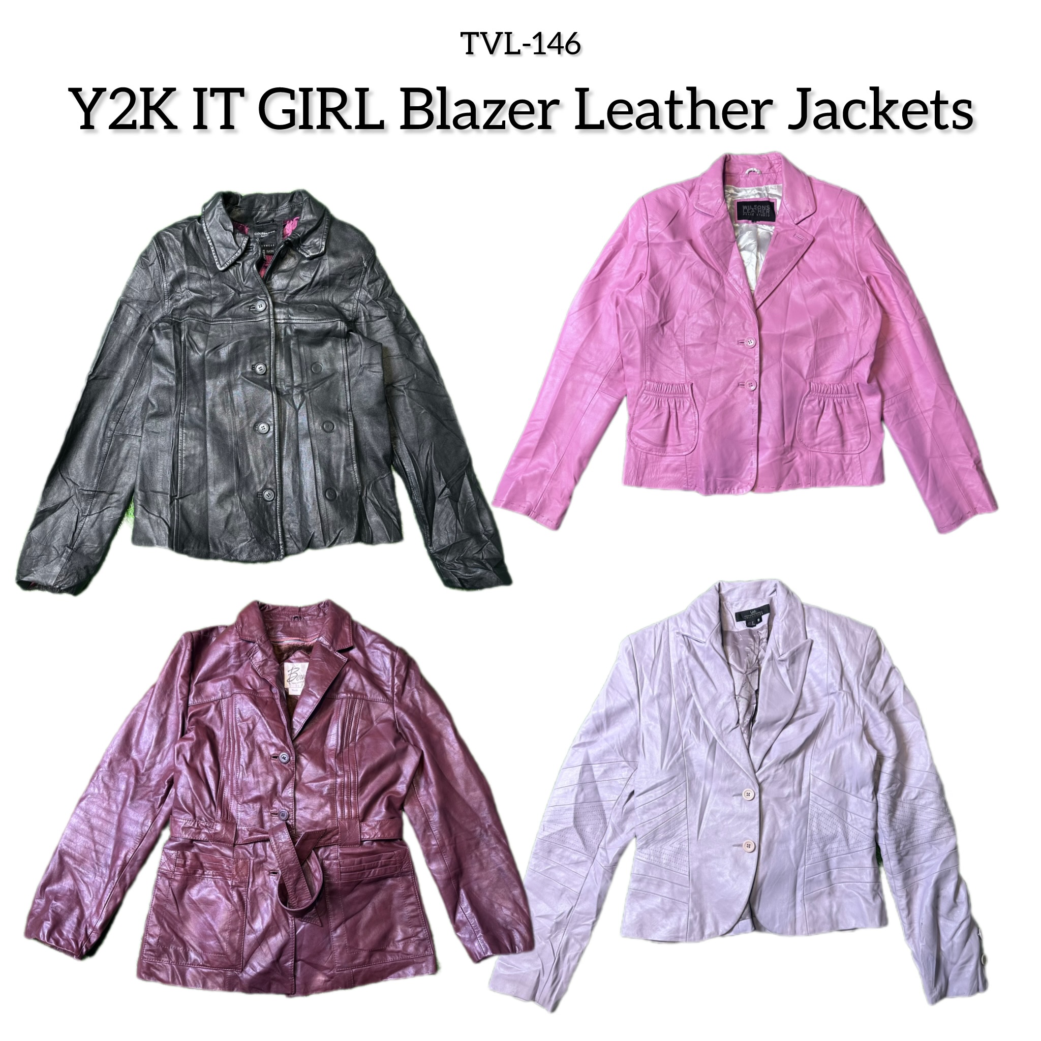 Y2K IT Girl Blazer Leather Jackets (TVL-146)