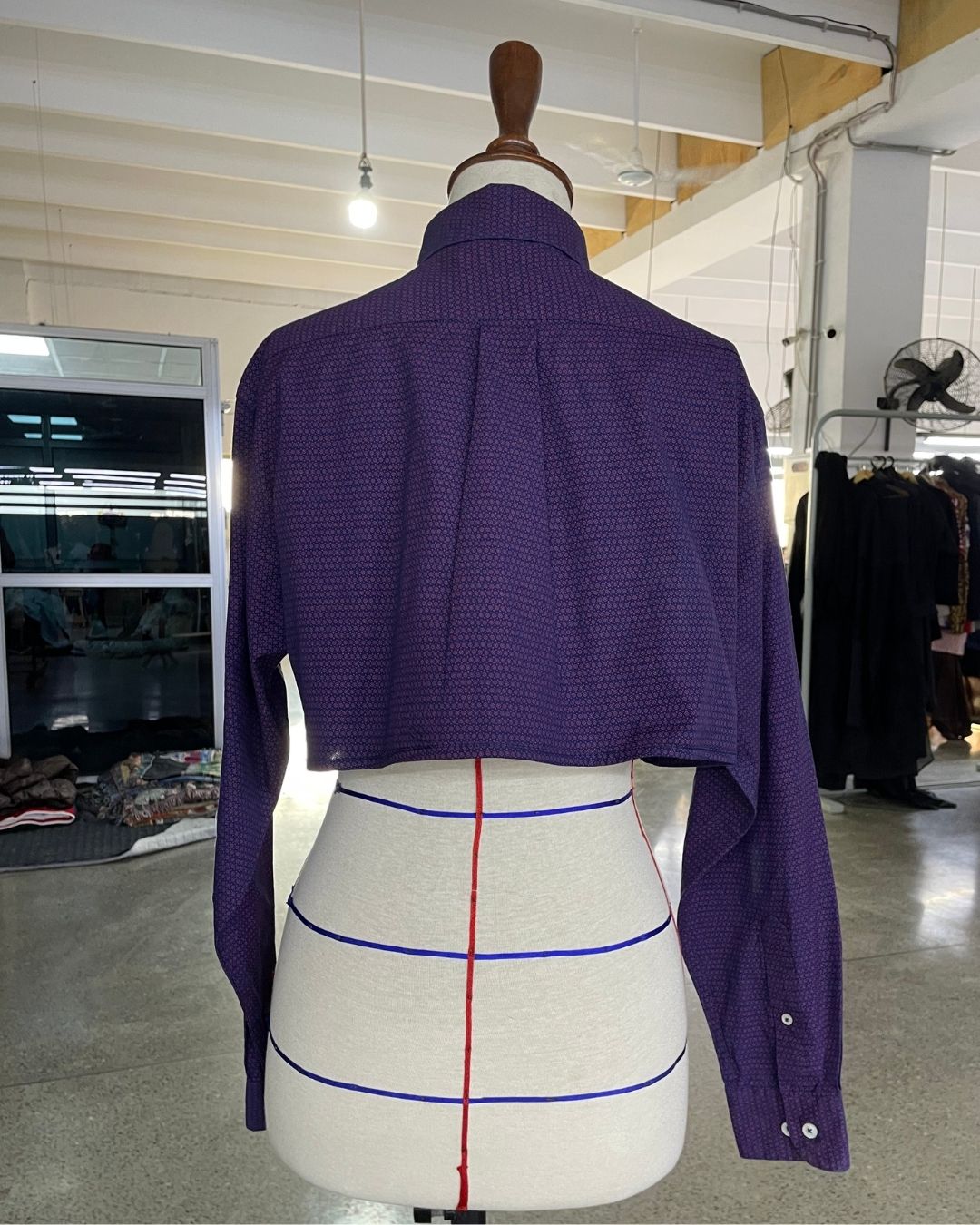 Upcycled Cropped Bolero Button-Up