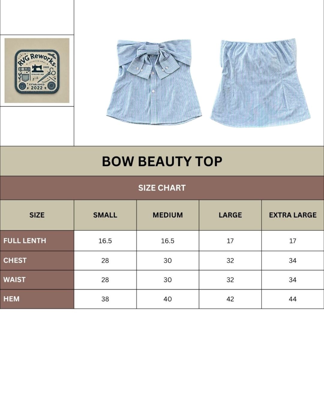 Upcycled Bow Button-Down Tube Top