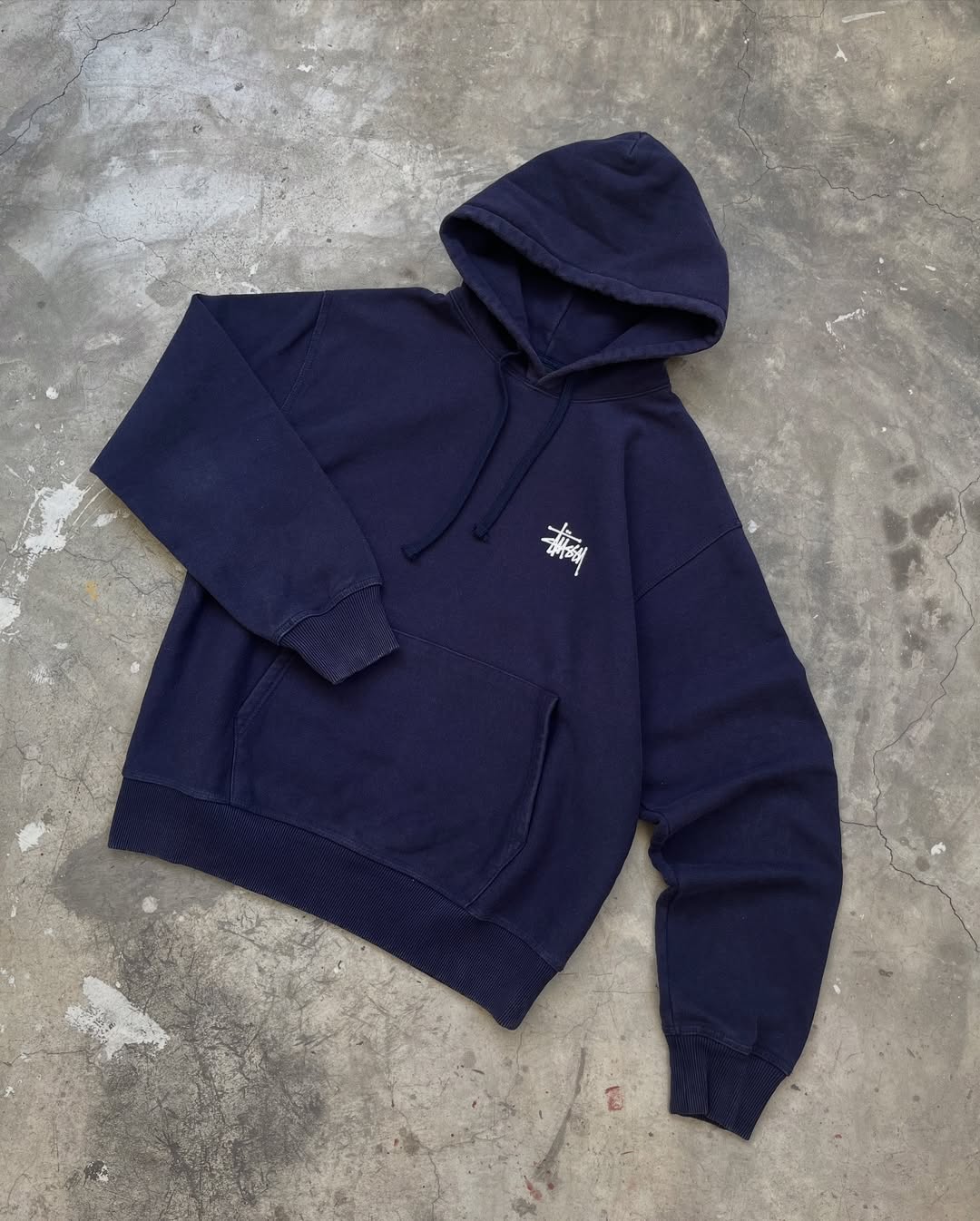 Stussy retravailler style bleu pull à capuche