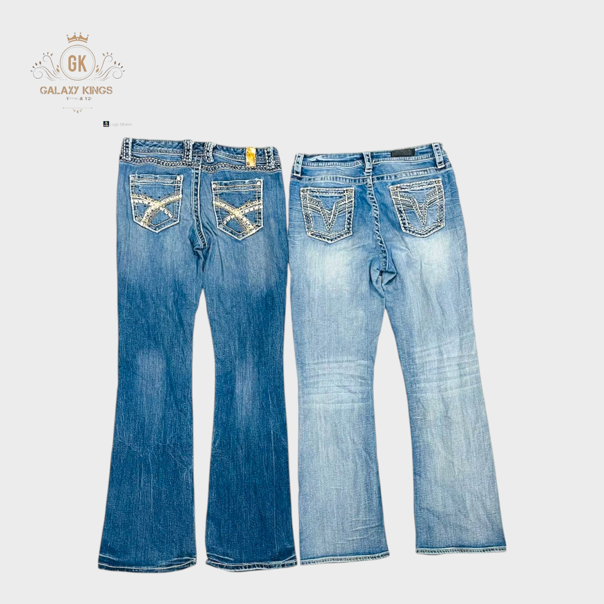 Embellished And Embroidery Flare Jeans