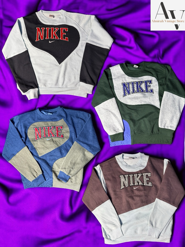 Sweatshirts en patchwork de style retravaillé Nike