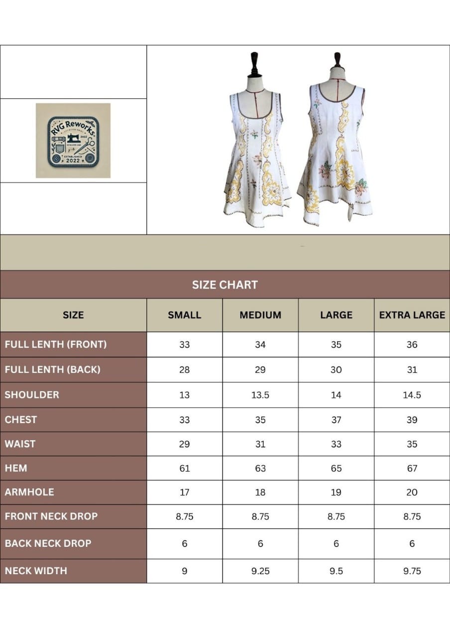 Upcycled Tablecloth Mini Dress