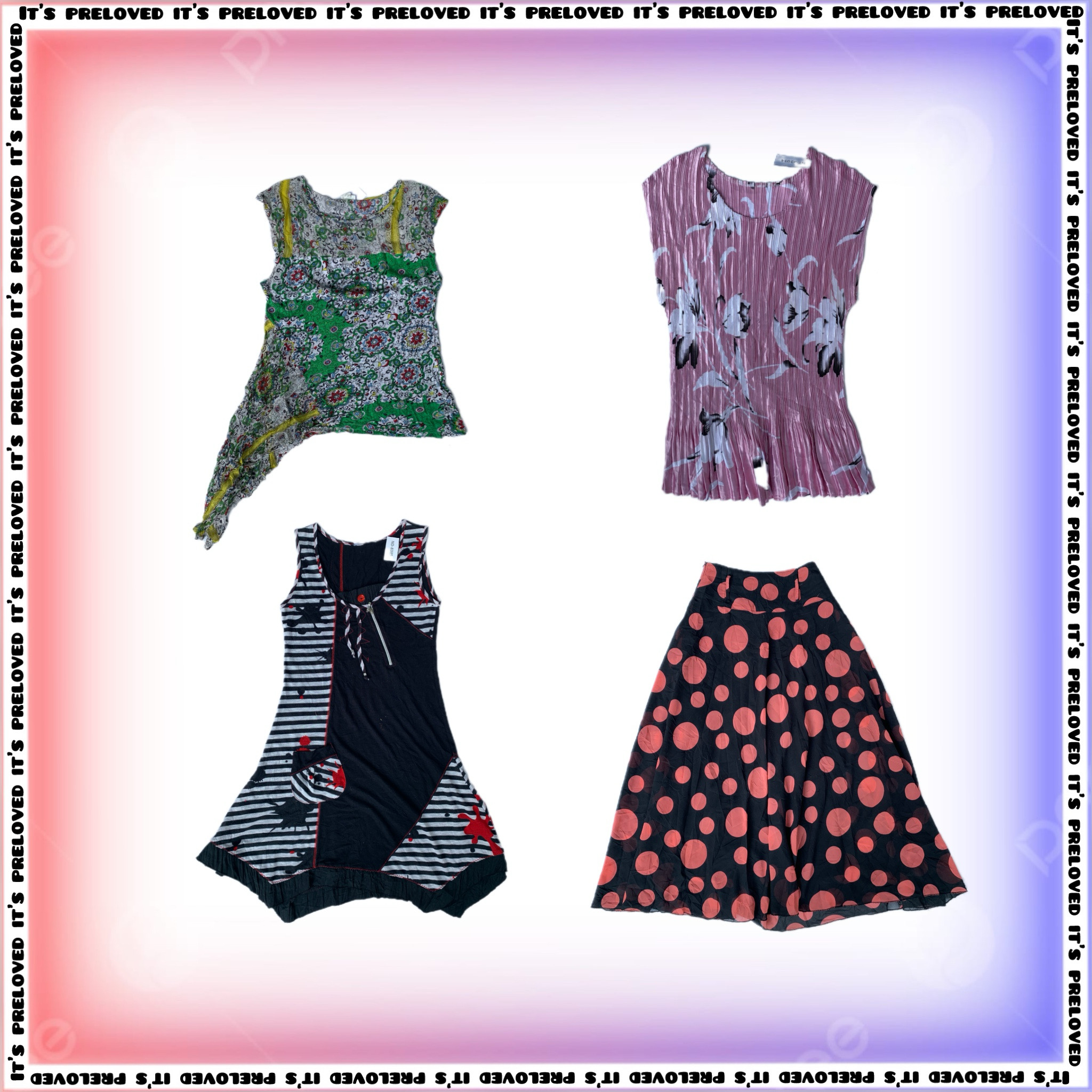 Thrift Trip Treasure - tops, robes, jupes SRK (SS-1657)