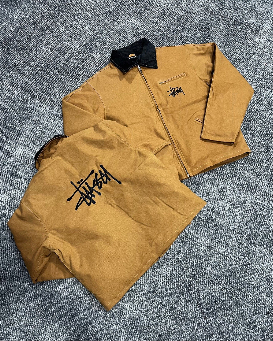 Stussy rework style tan colour detroit jacket #271125