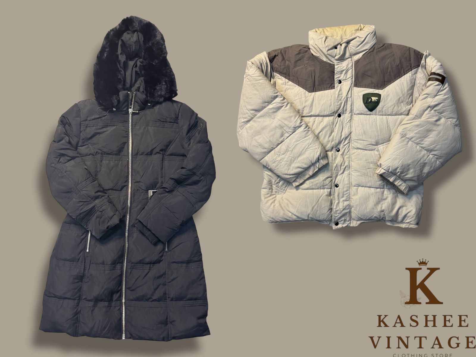 Mixed brand puffer jackets