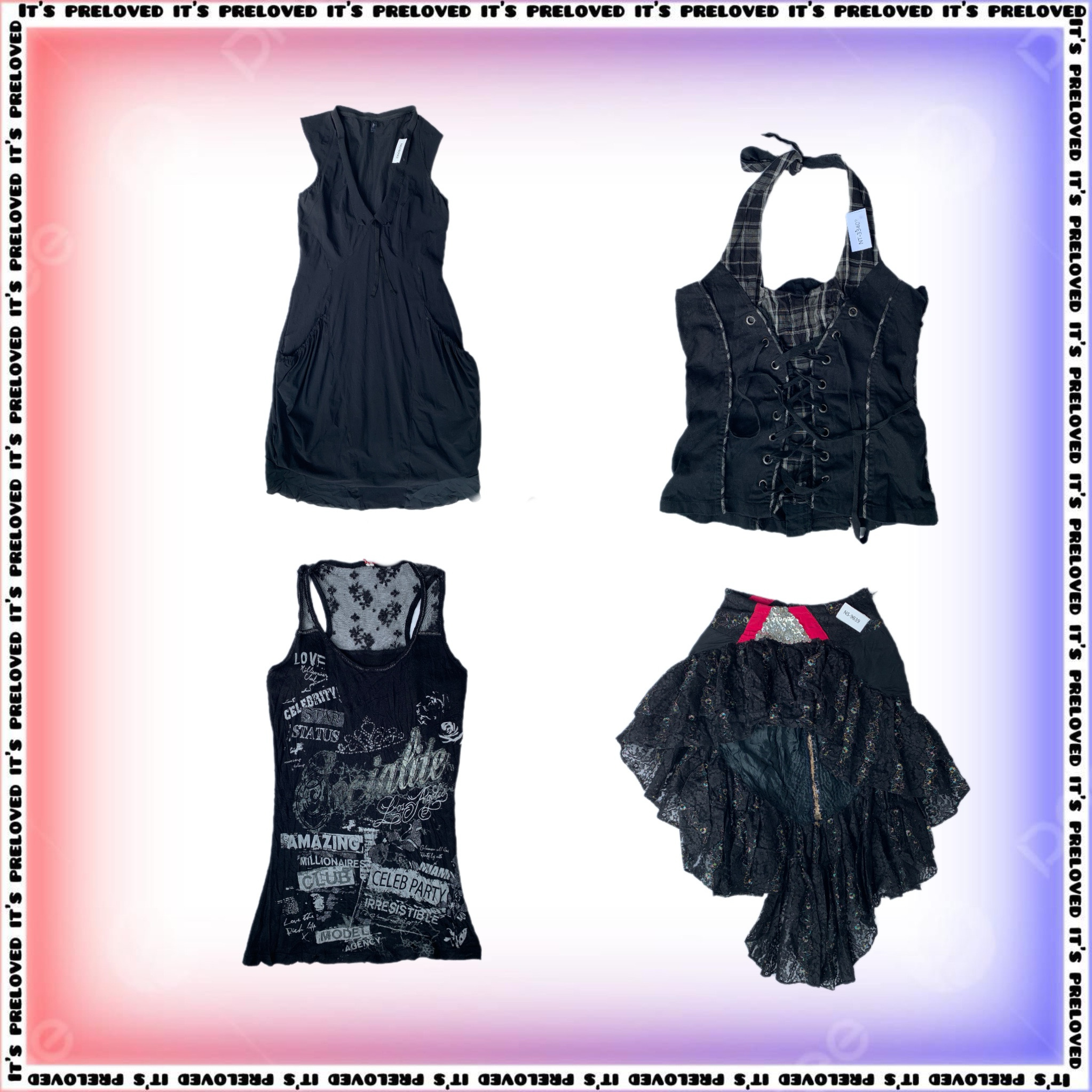 College Grunge Collection - tops, dresses, skirts SRK (SS-1662)