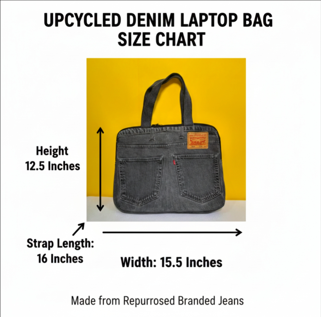 Upcycled Denim Laptop Bags – from Recycled Levi’s Denim Jeans