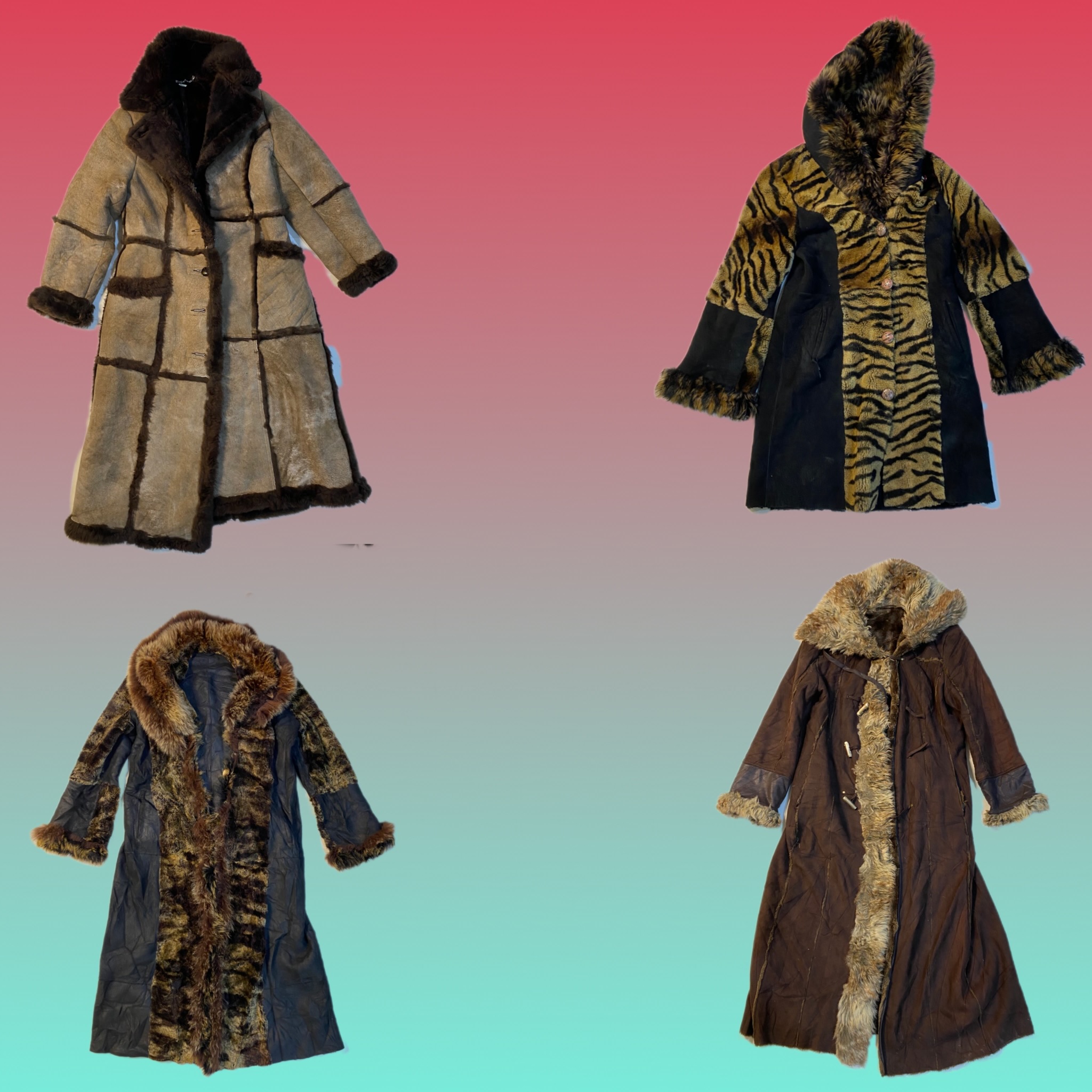 Y2K animal vibe Afghan coat (TS-1610)