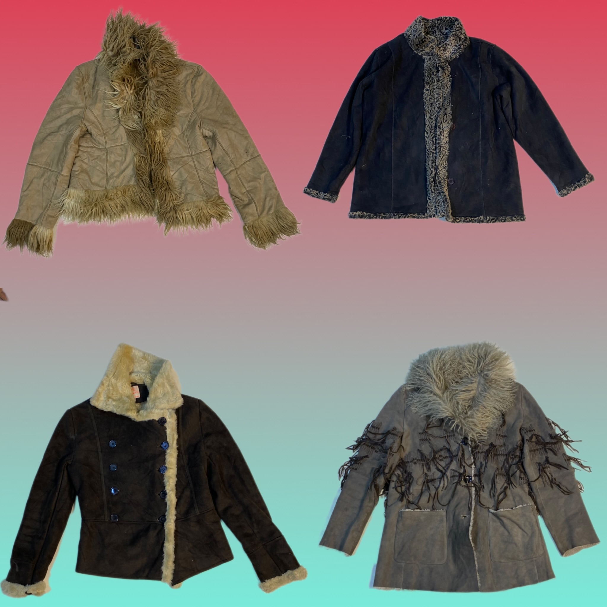 Y2K Brithney style Afghan coat (TS-1615)