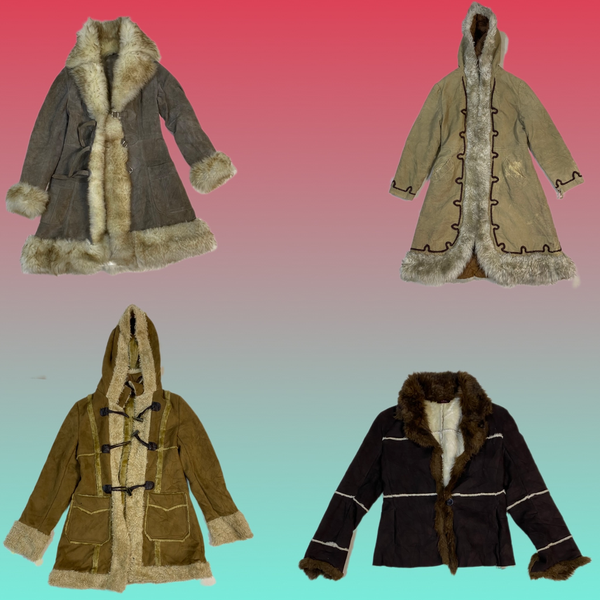 Y2K Brithney era Afghan coat (TS-1619)