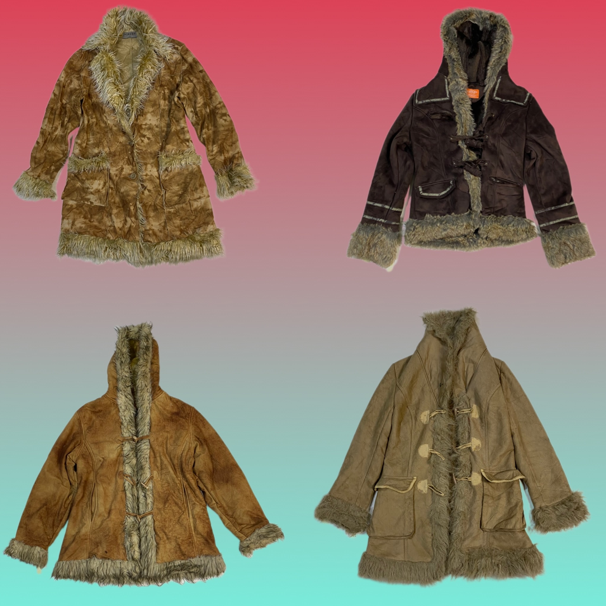 Y2K Unique Afghan coat (TS-1620)