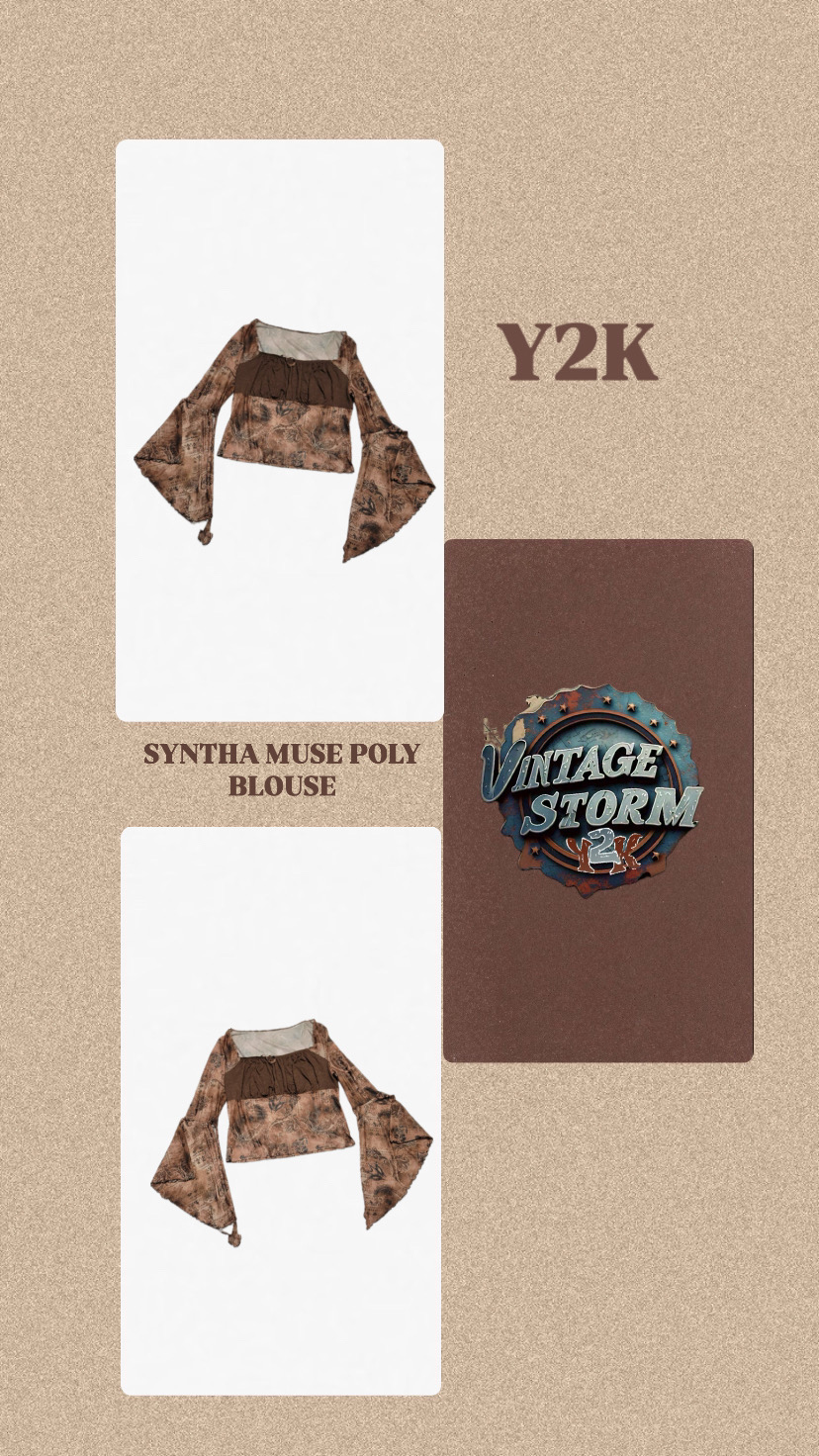 Y2k Syntha Muse Poly Blouse