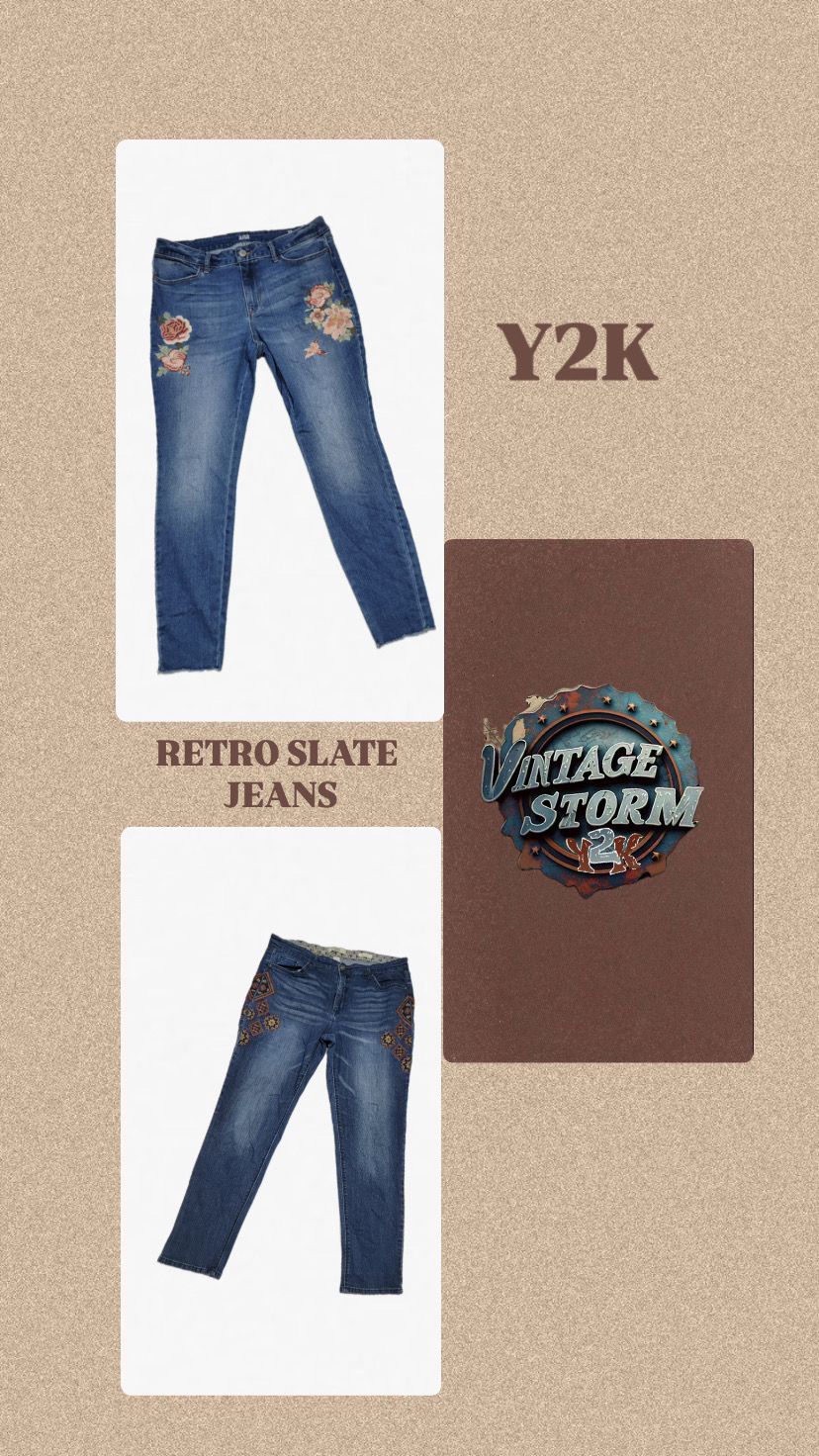 Y2k Retro Slate Jeans