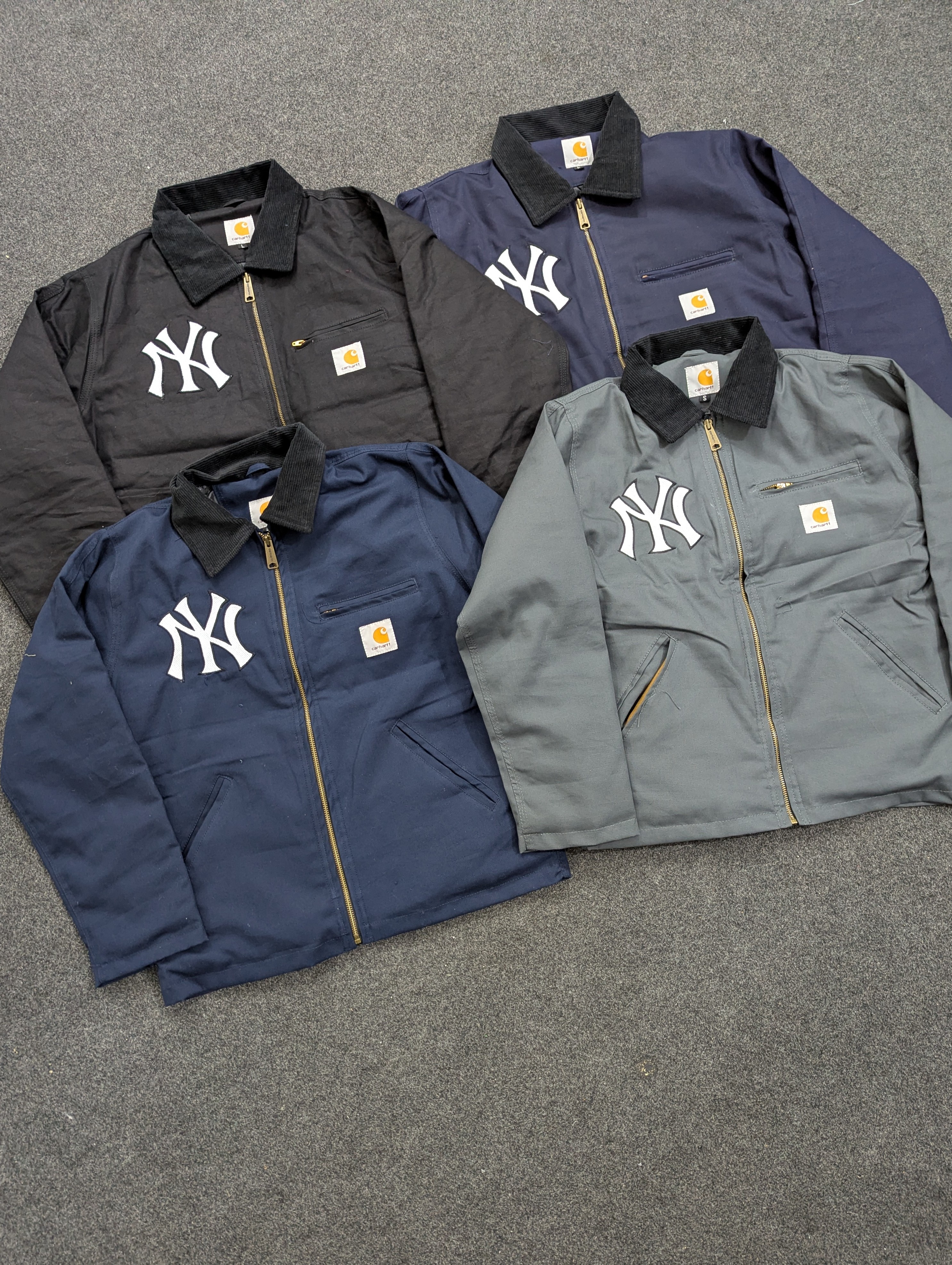 Jaquetas de Estilo Reworked Bordadas Carhartt Detroit NY