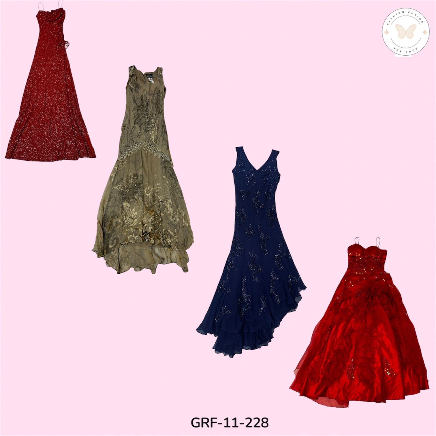 Chic Party Poly Dress – Sleek Evening Silhouette (GRF-11-228)