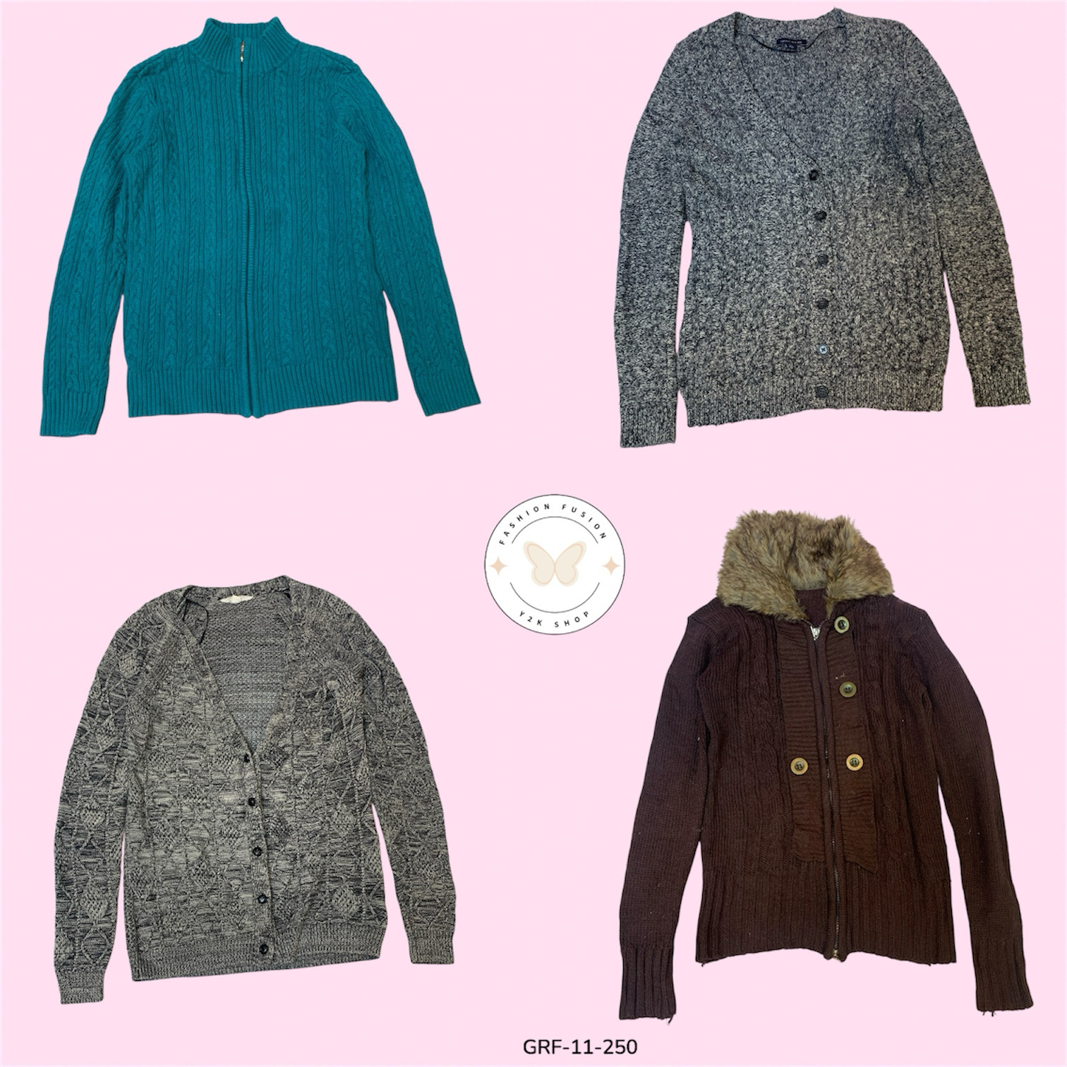 Modern Knit Sweater with Zipper Closure – Clean, Minimal Design (GRF-11-250)