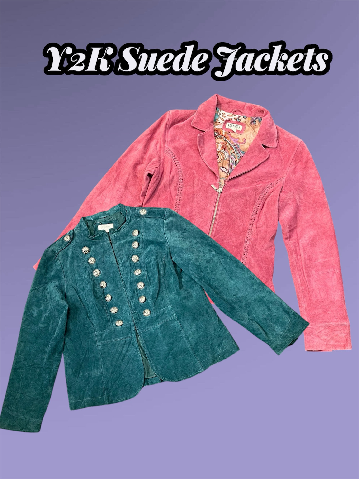 Giacca in suede Y2K e giacche da biker