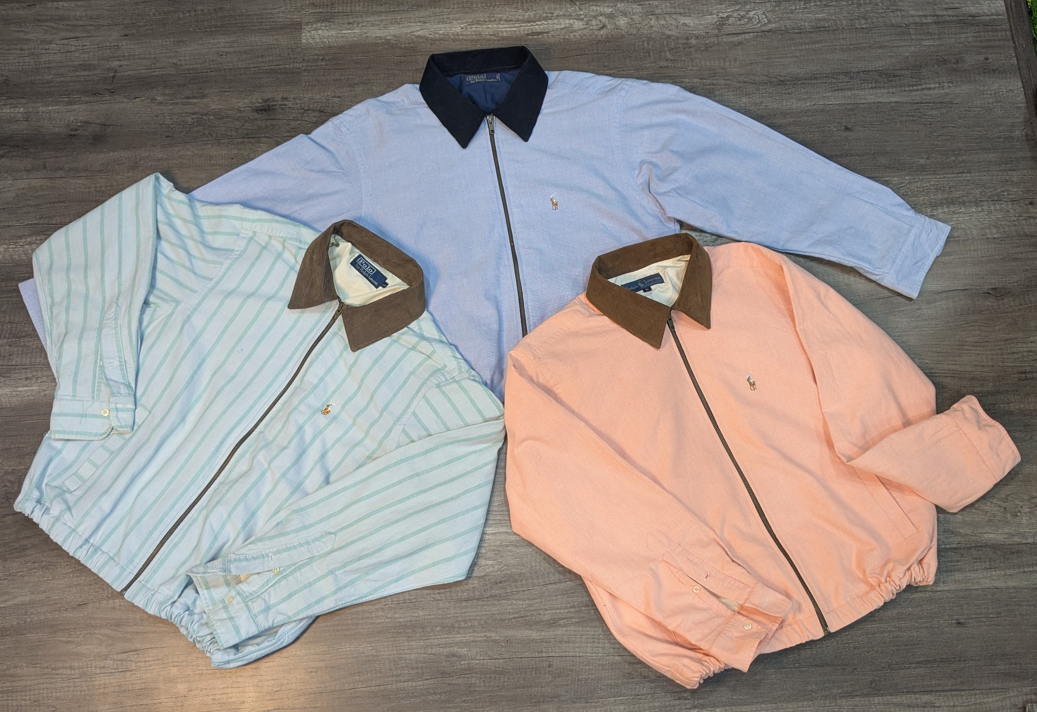 1074 - Upcycled Ralph Lauren Harington Zipper Jackets