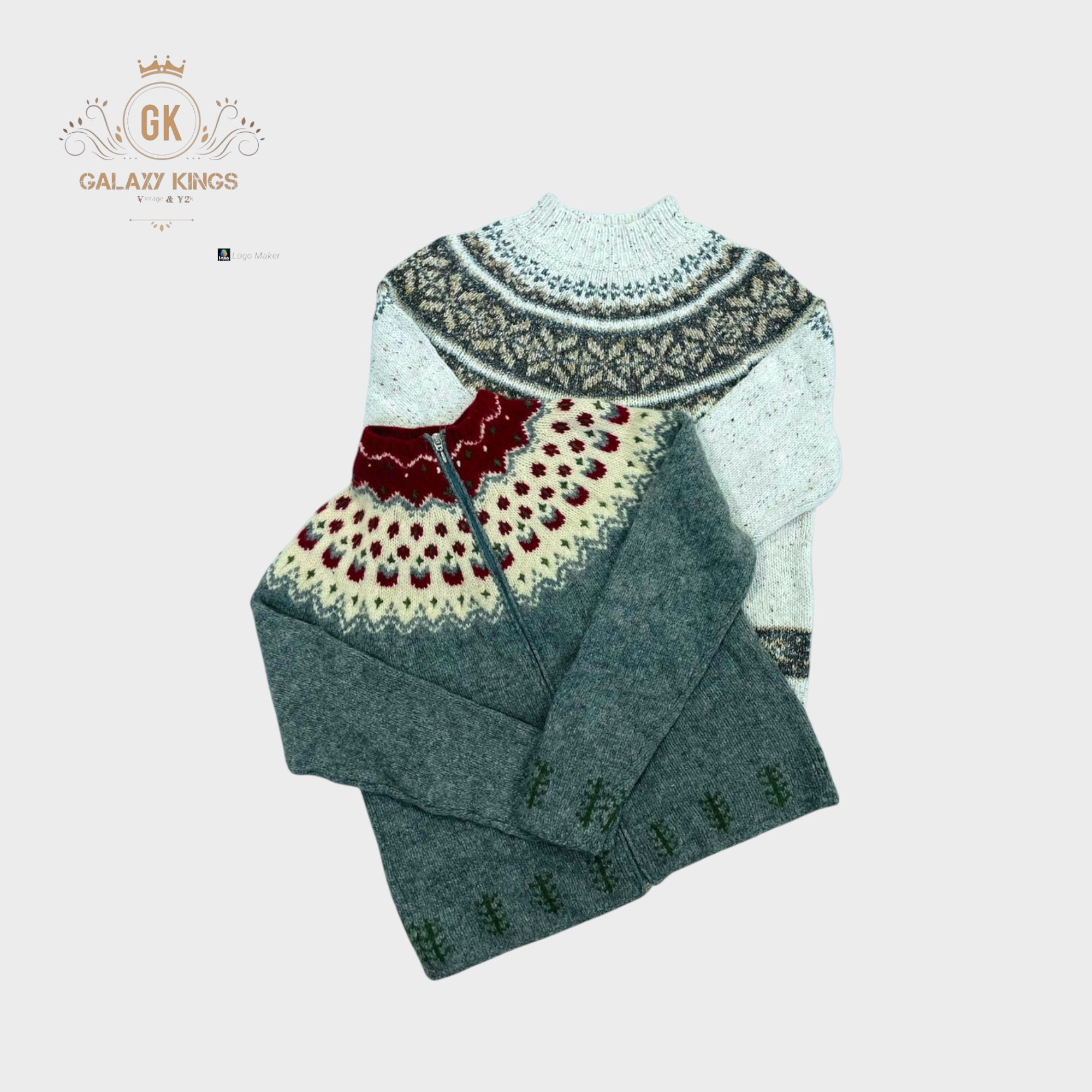 Y2K Fair Isle knitwear