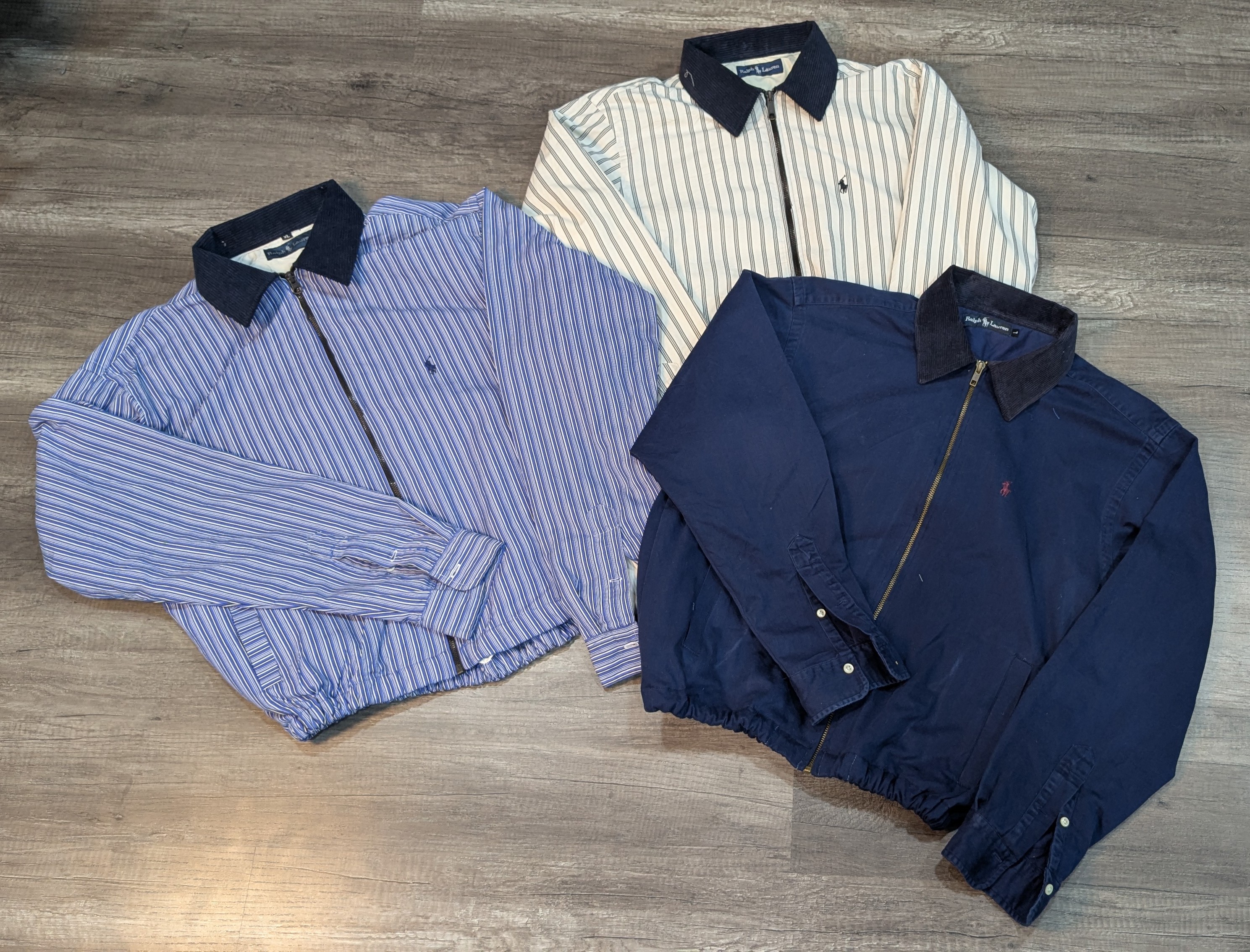 1075 - Upcycled Ralph Lauren Harington Zipper Jackets